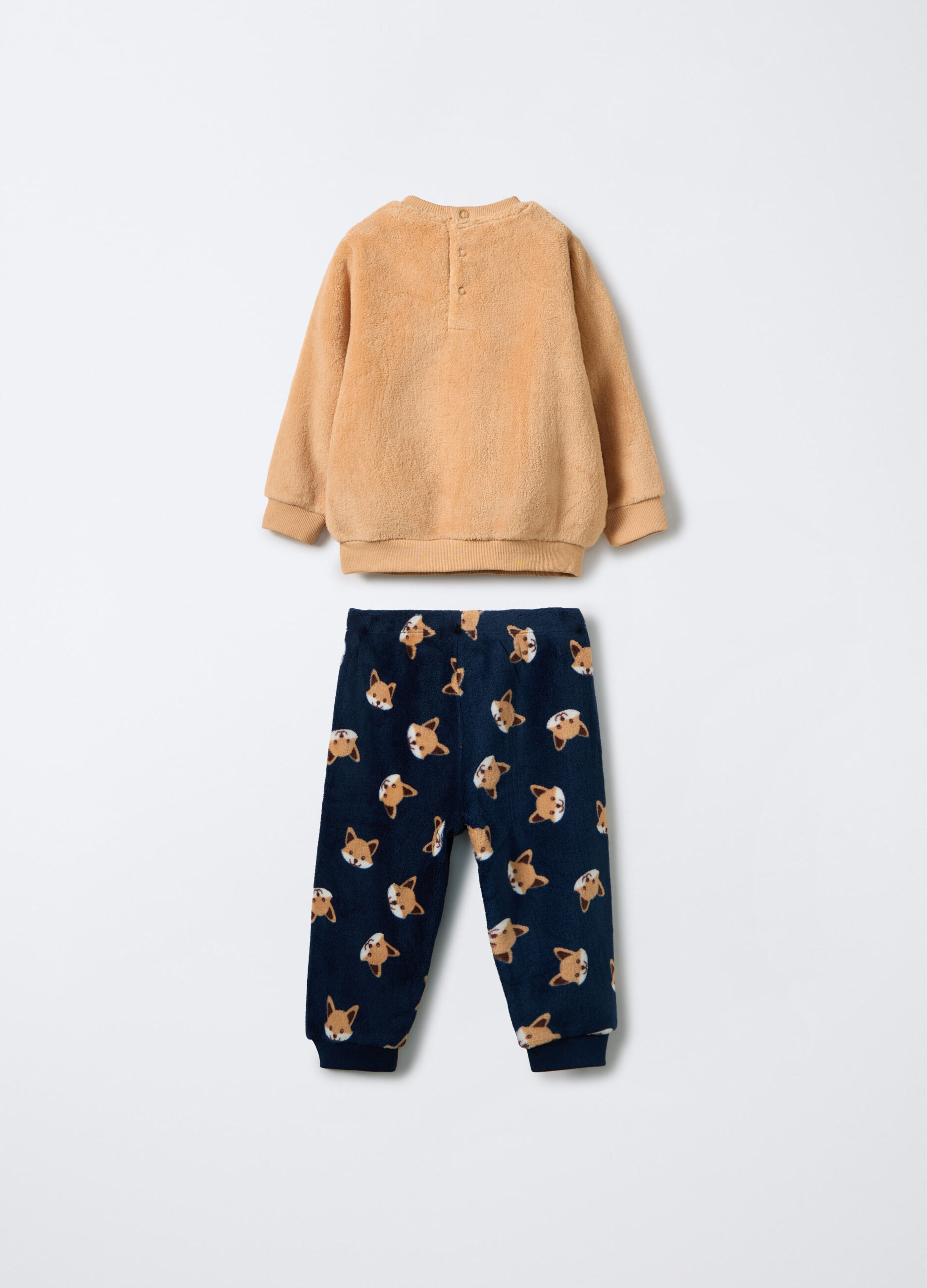 Set pigiama lungo in coral fleece _1