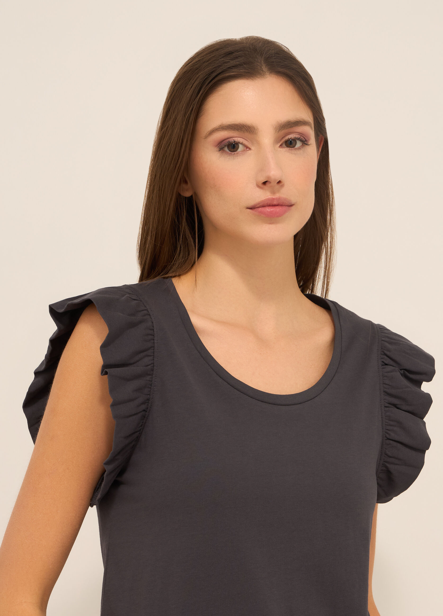 Canotta in jersey di puro cotone donna_2