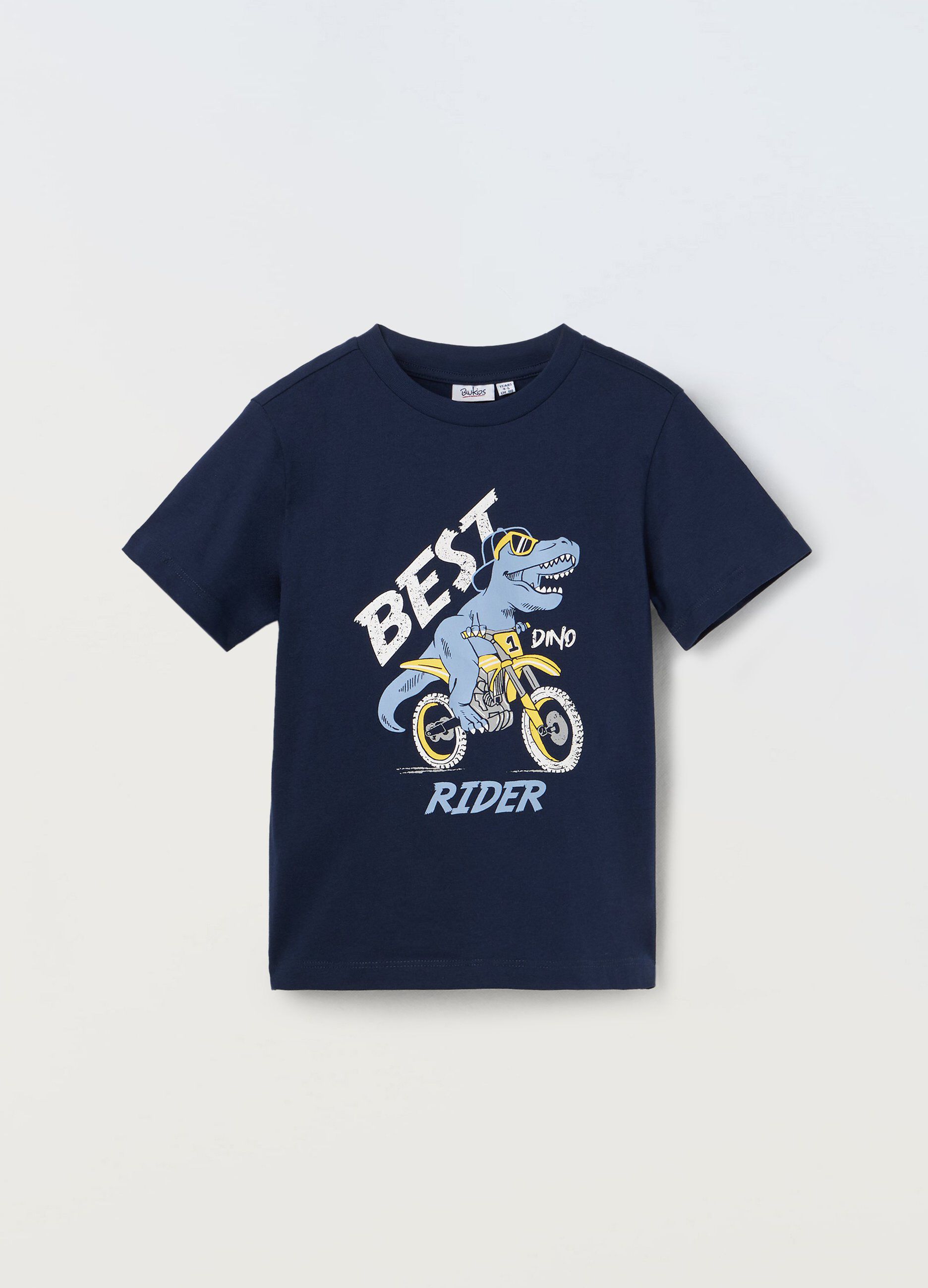 T-shirt in puro cotone con stampa bambino_0