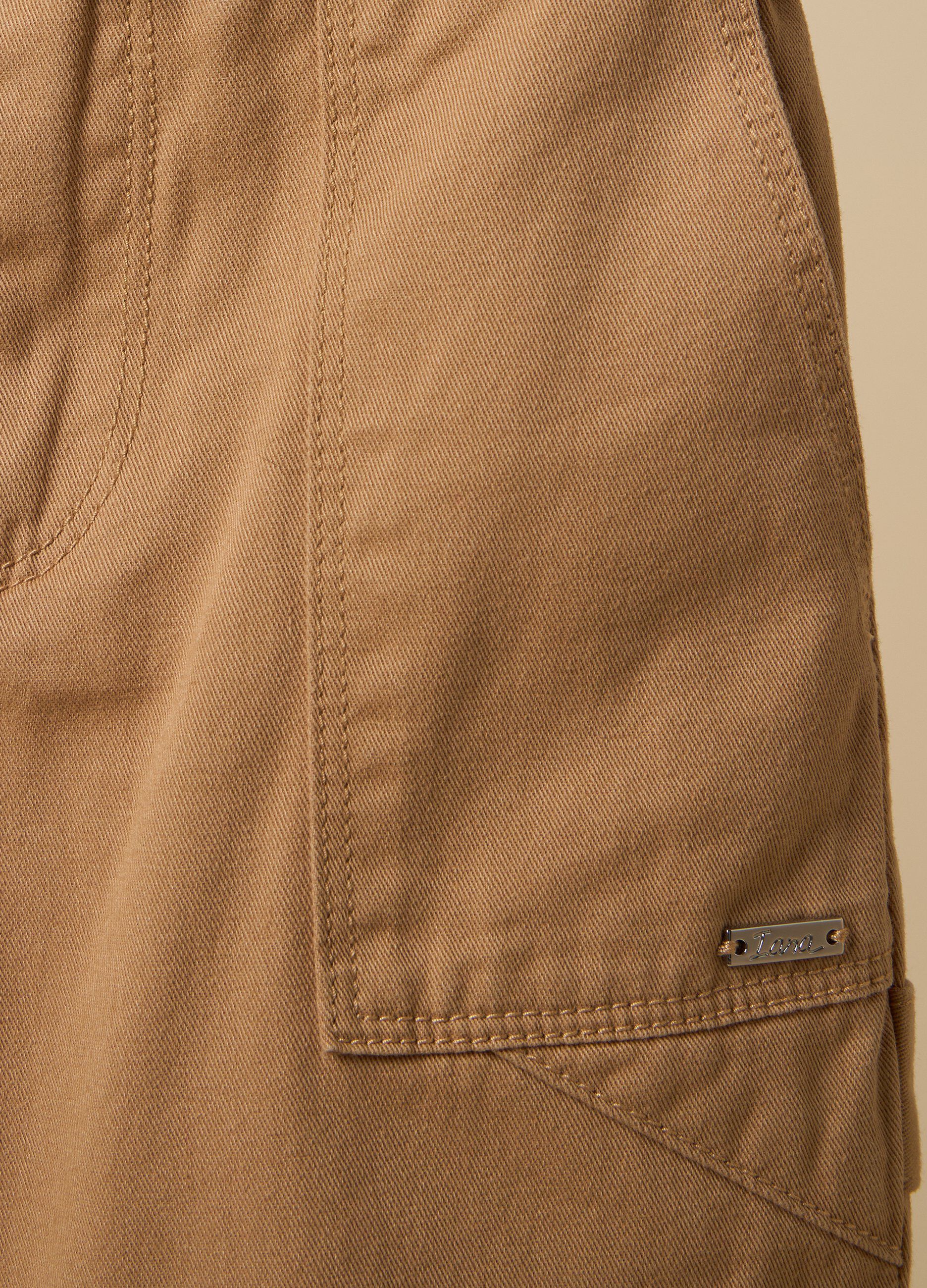 Pantaloni IANA wide leg in puro cotone bambina_1