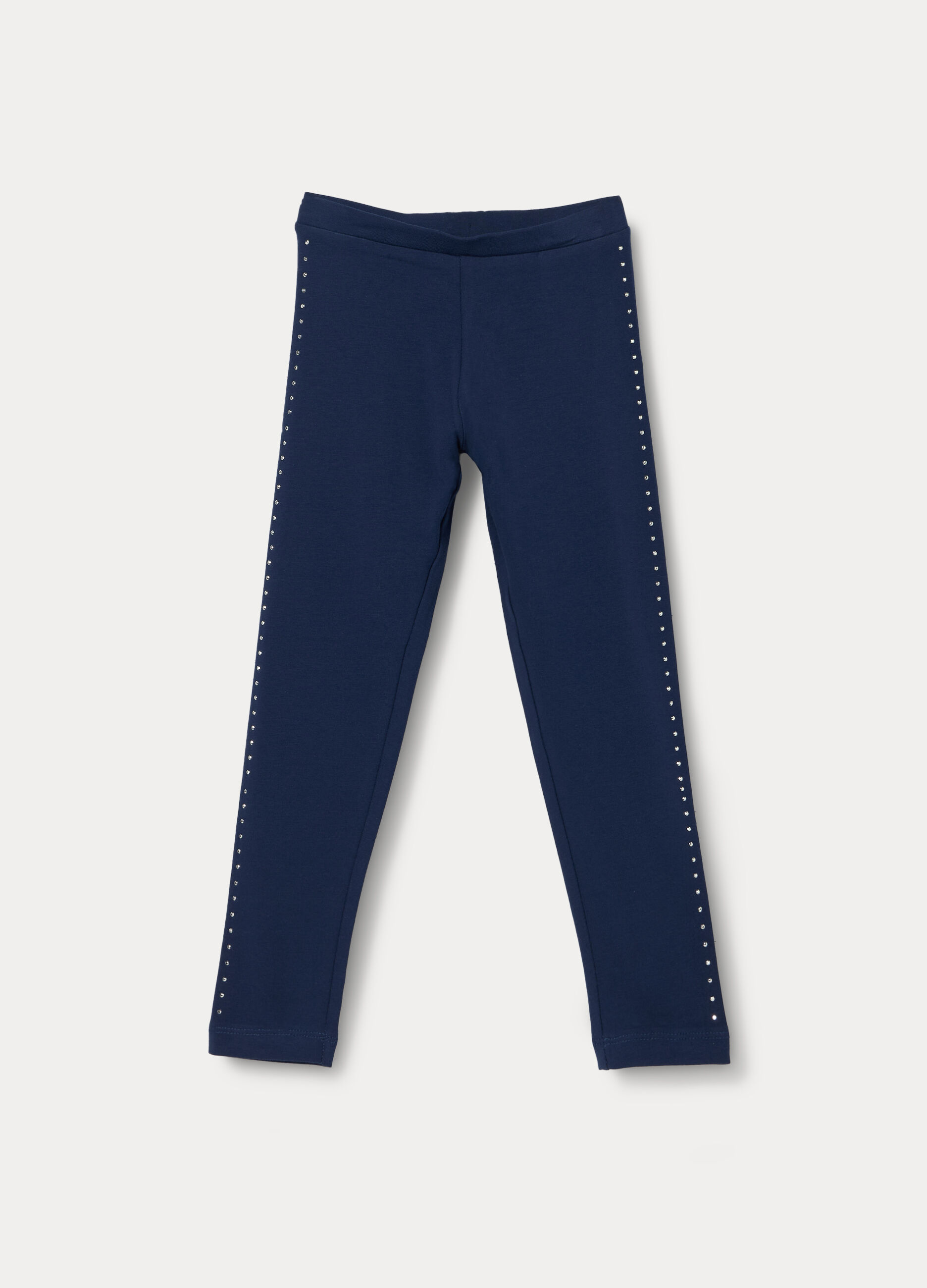 Leggings in jersey di cotone stretch bambina_0