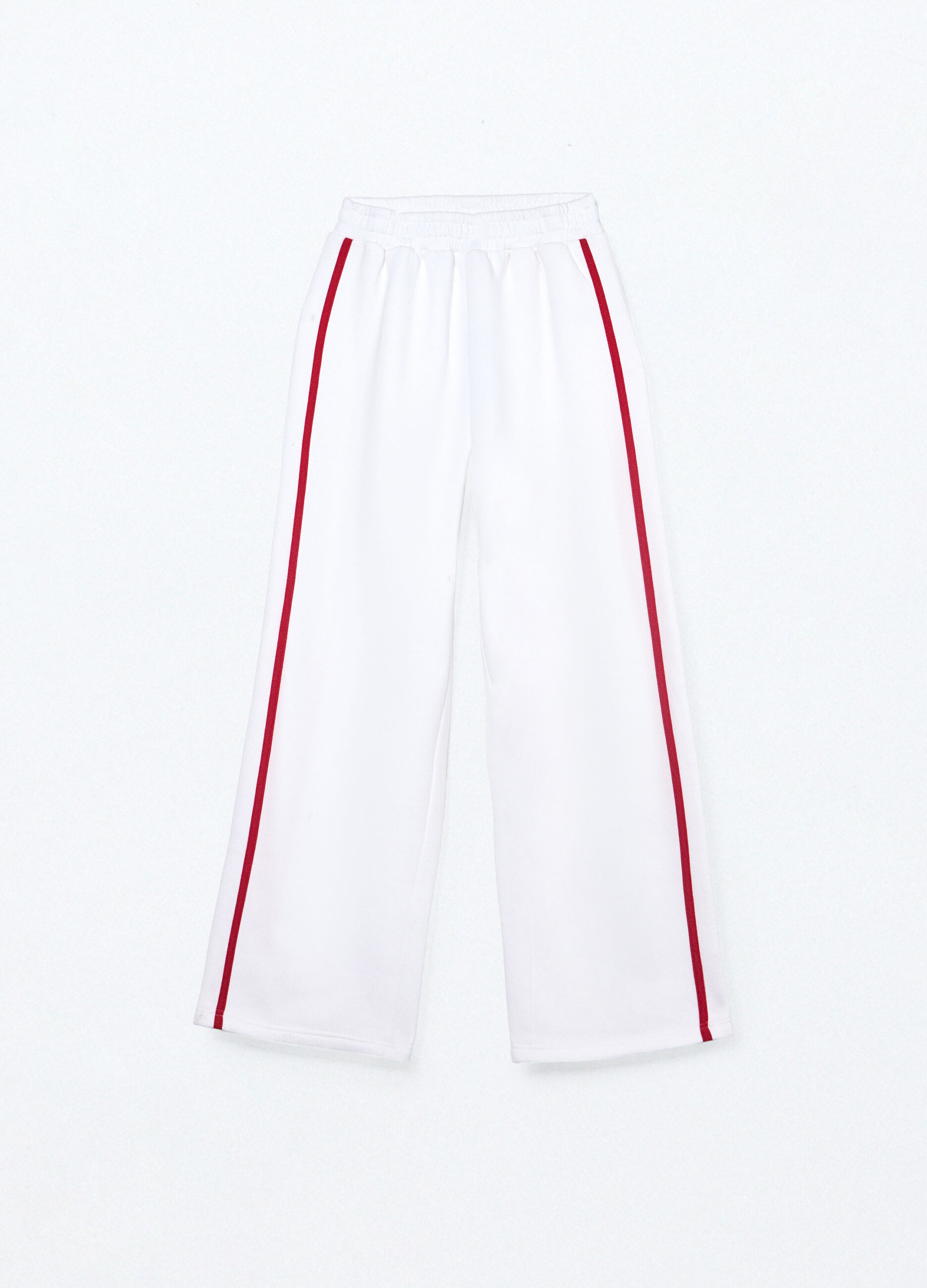 Jogger wide leg misto cotone ragazza_0