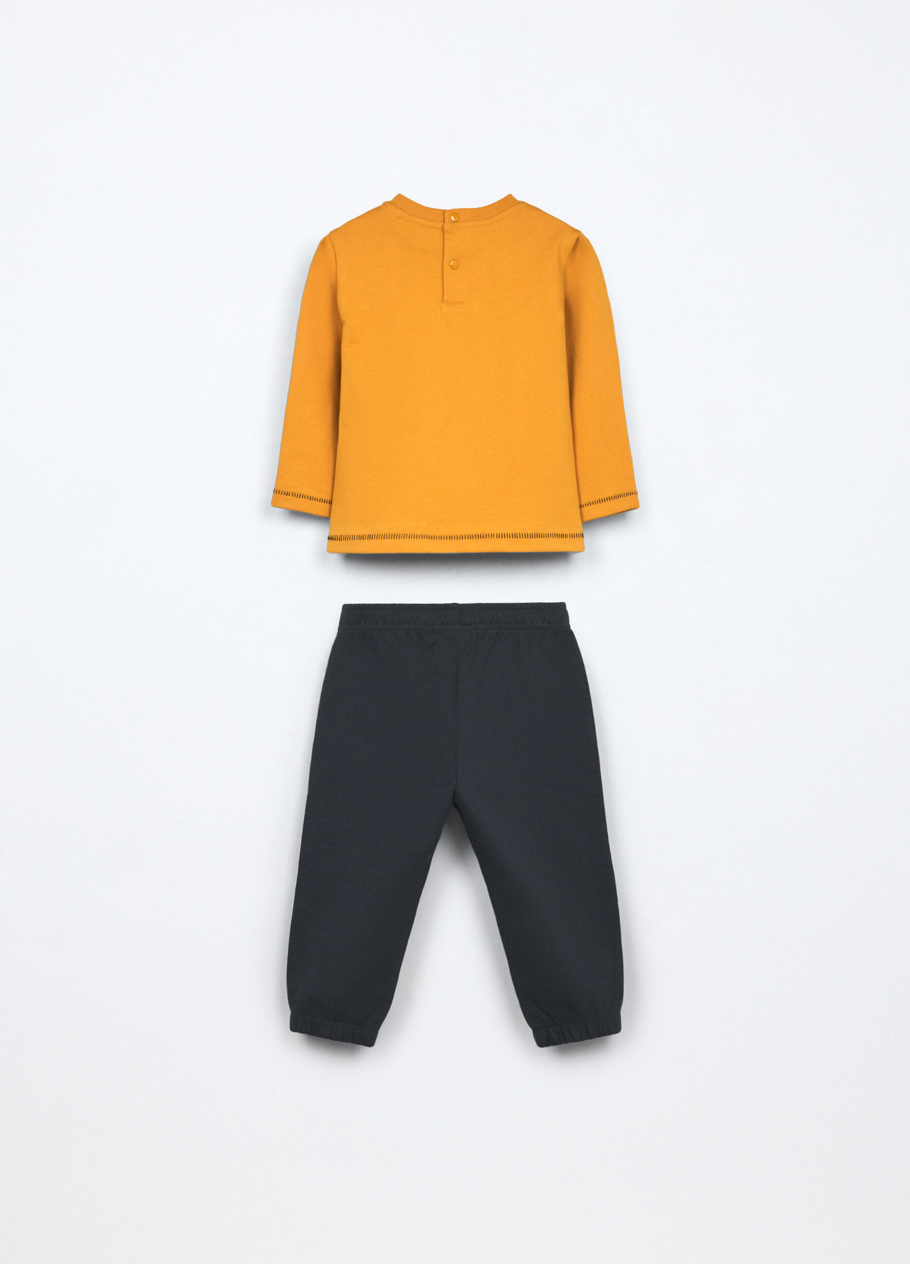 Jogging set in french terry di puro cotone neonato_1