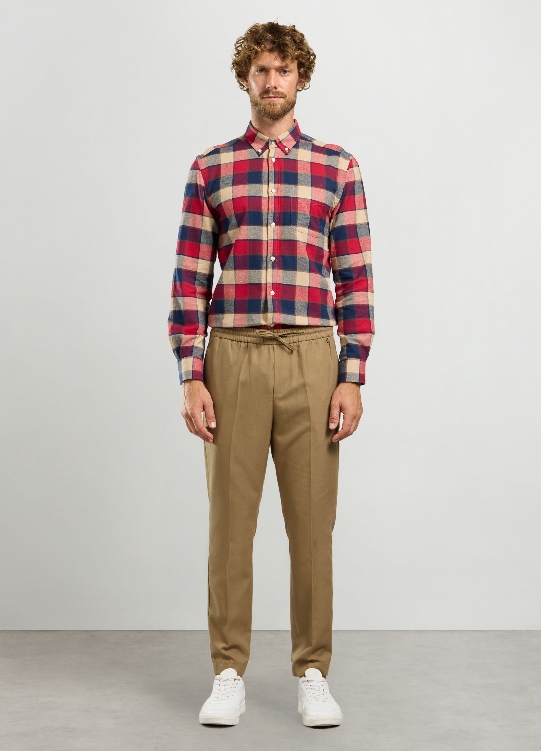 Joggers regular fit in twill uomo_0