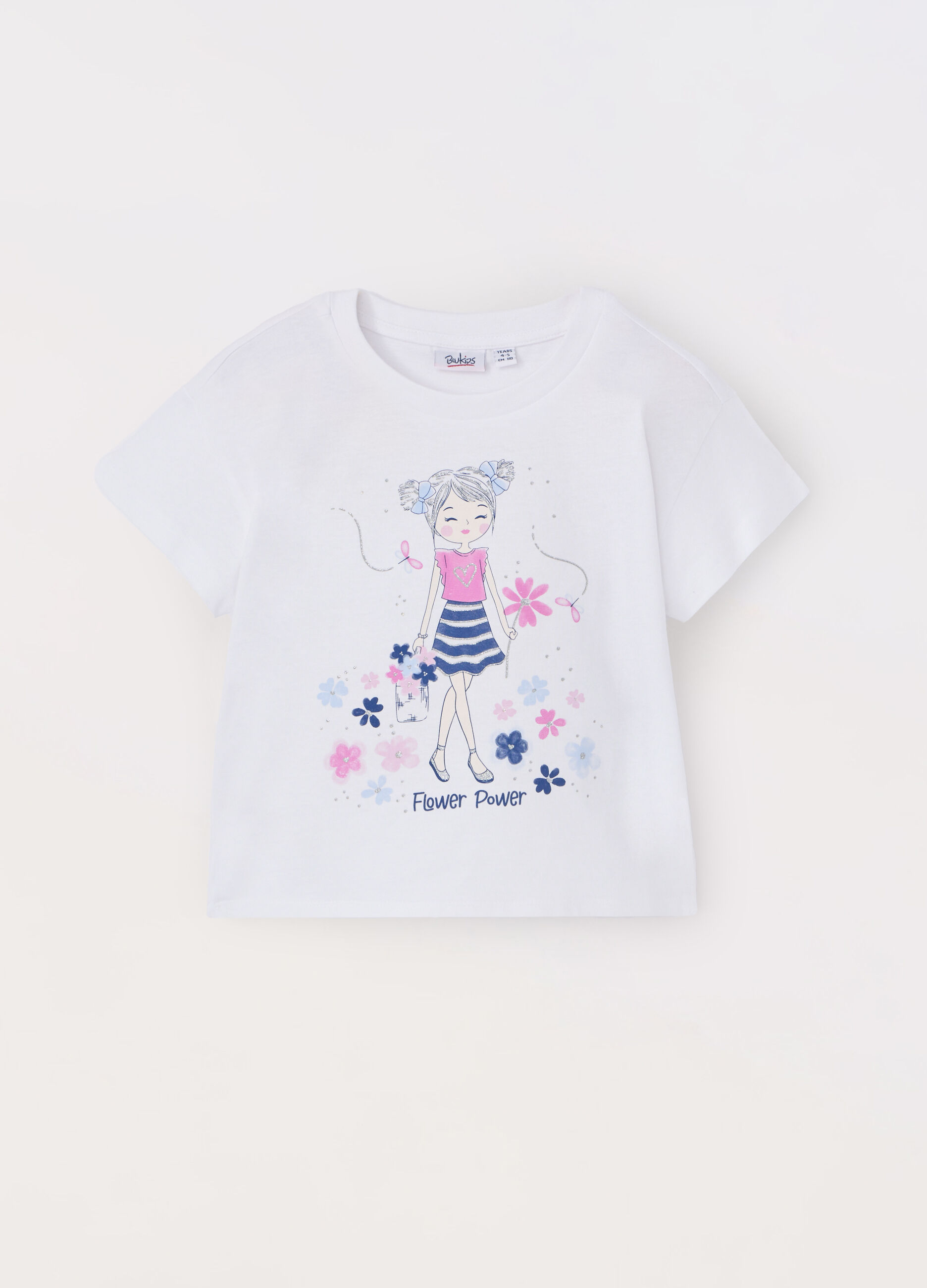 T-shirt in jersey di puro cotone bambina_0