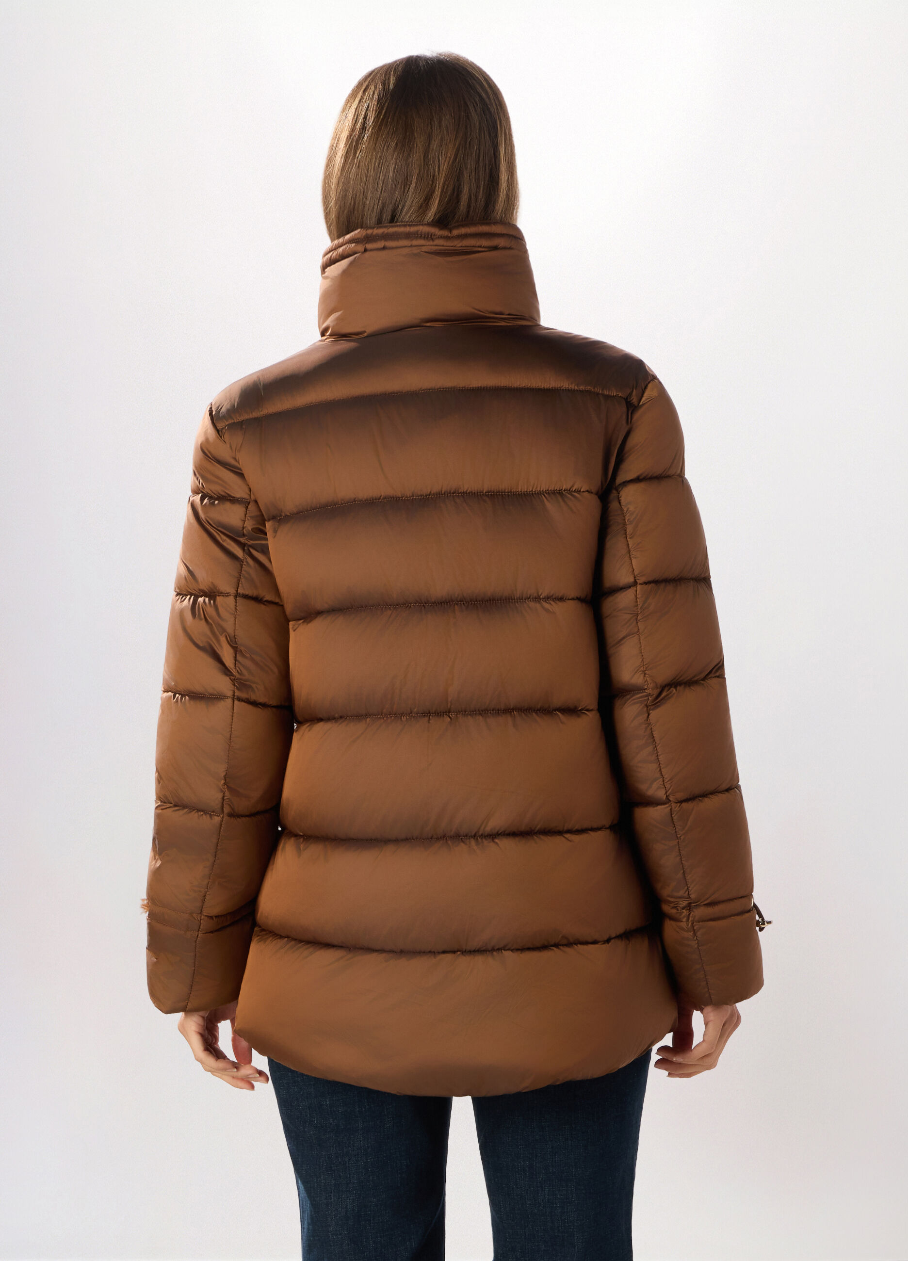 Giubbotto imbottito a collo alto donna_1