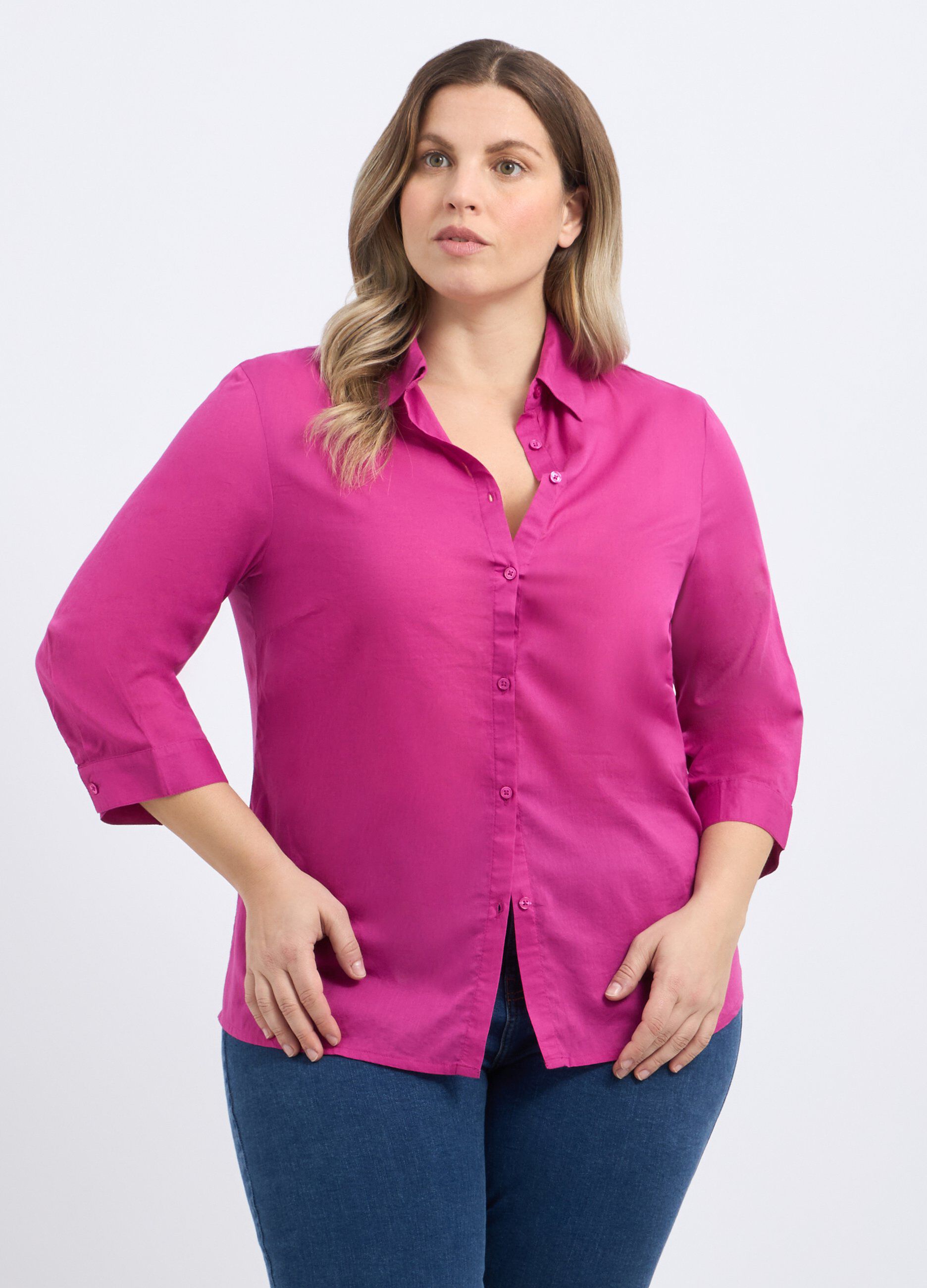 Camicia in puro cotone donna curvy_0