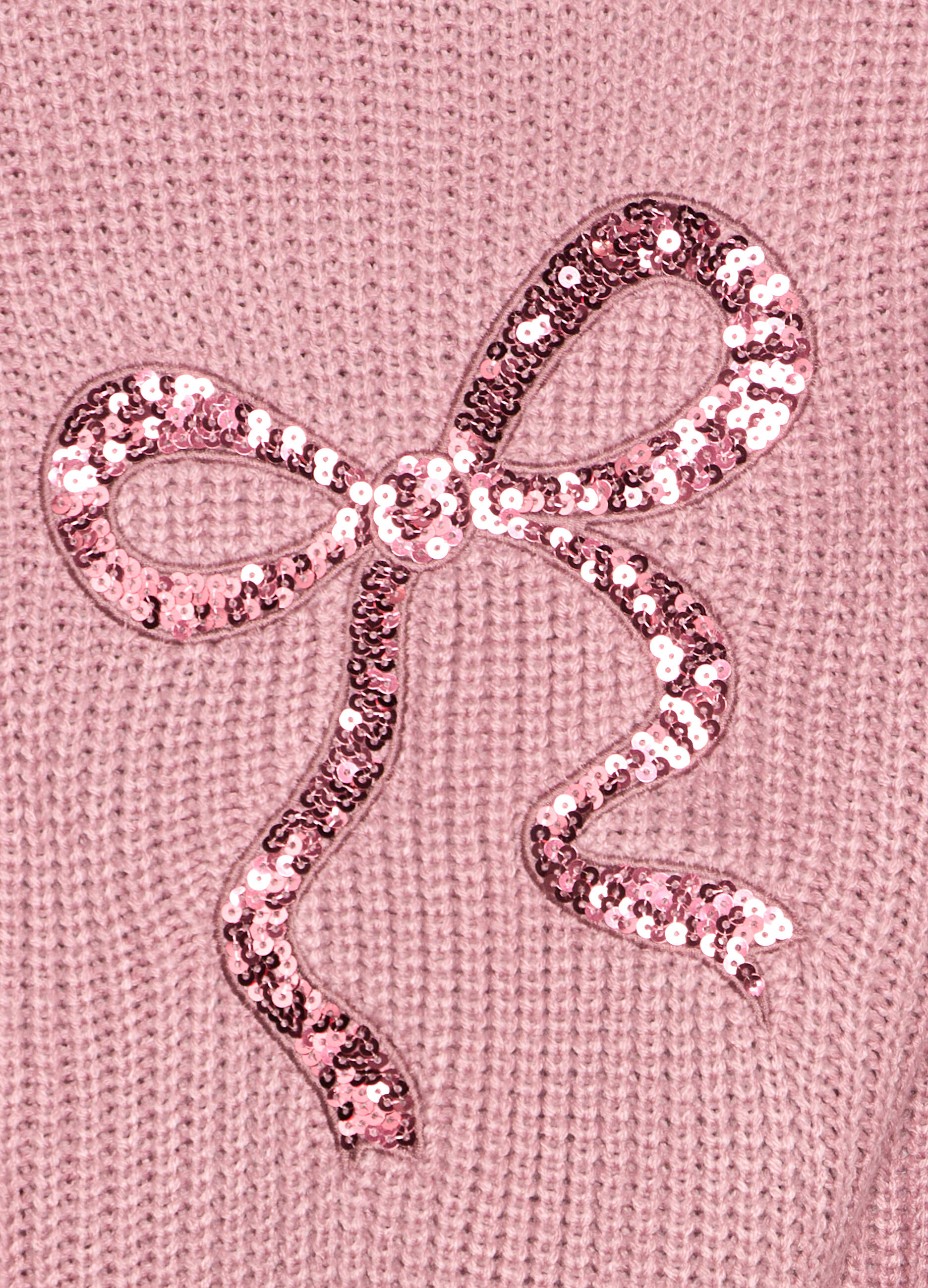 Maglia girocollo con paillettes bambina_2