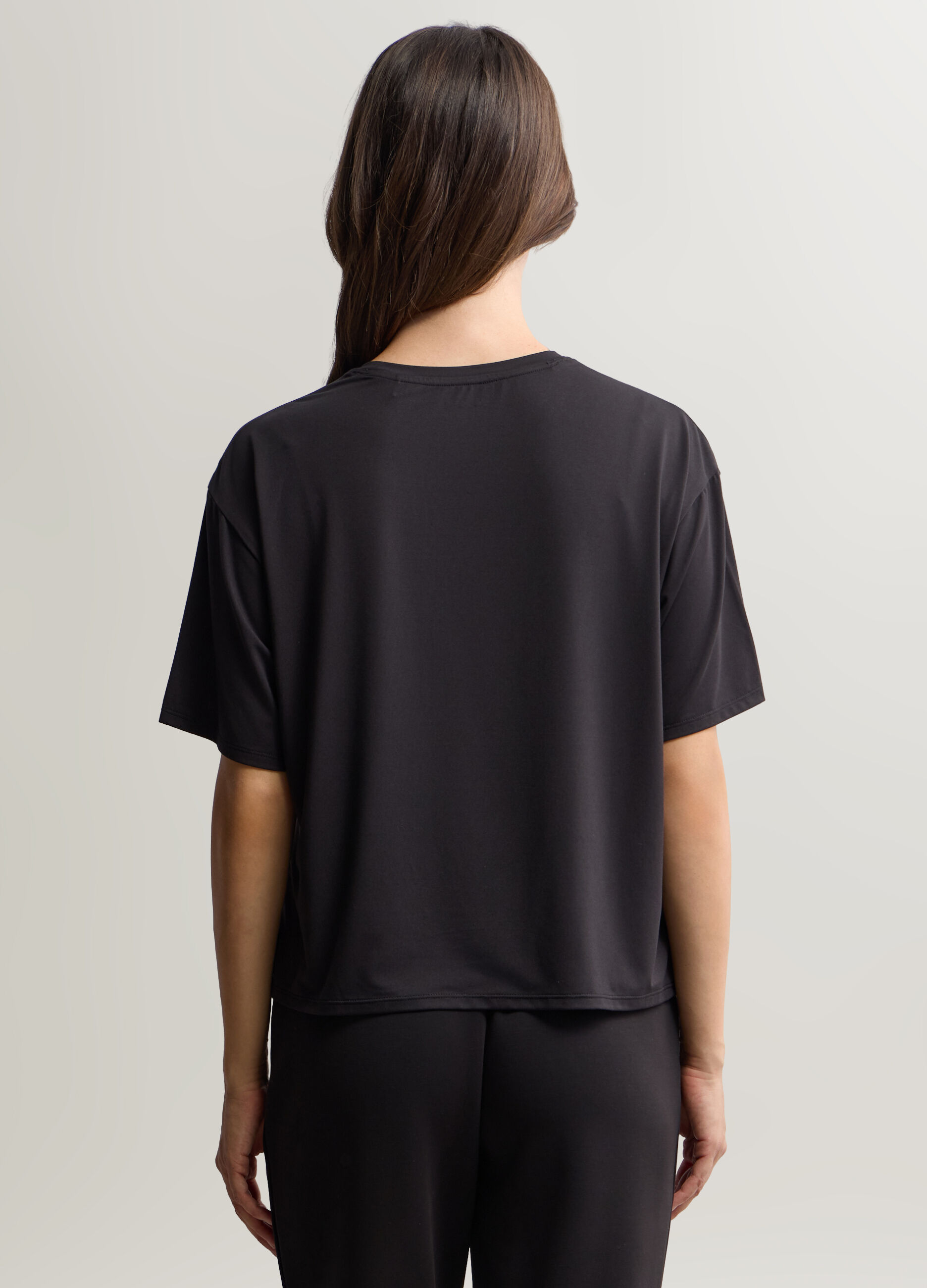 T-shirt girocollo stretch donna_1