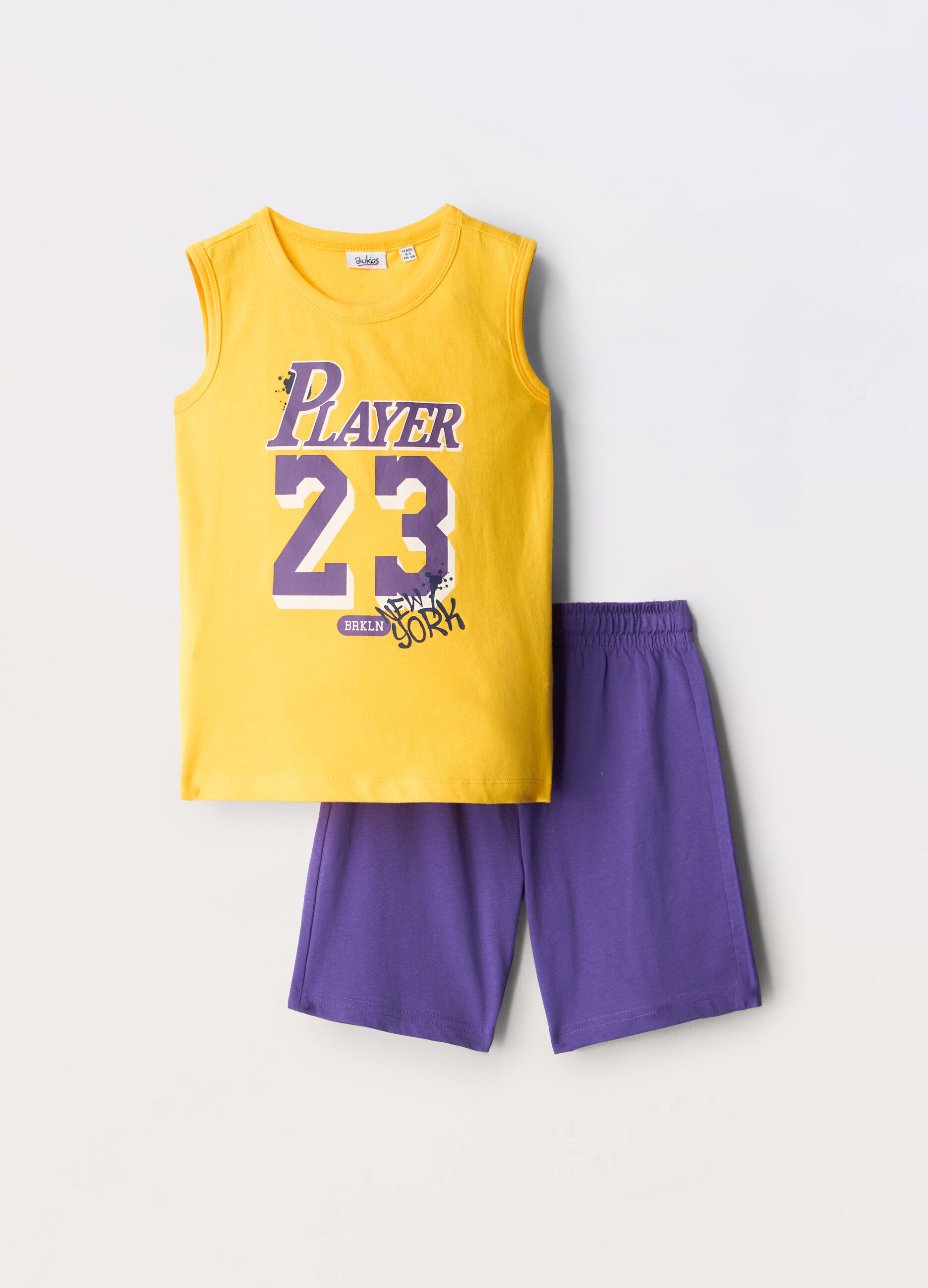 Jogging set in jersey di puro cotone bambino_0