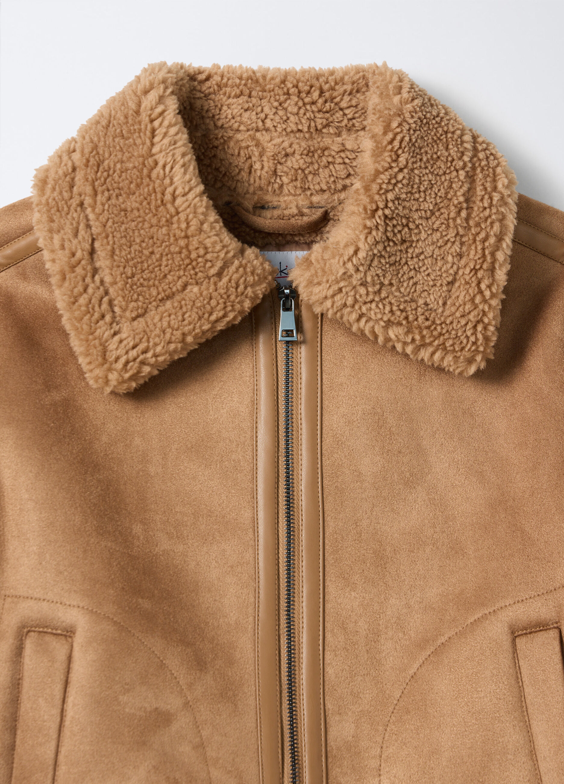Giacca in montone eco pelle fit regular ragazza_2