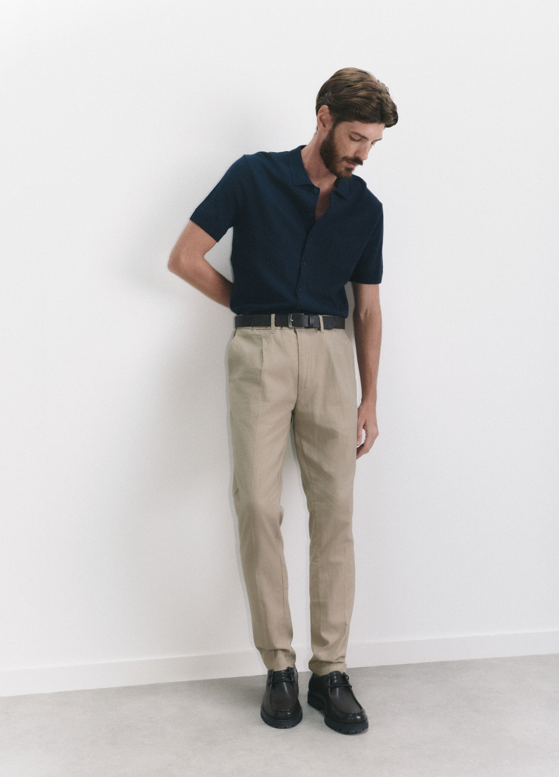 Camicia in maglia di cotone uomo