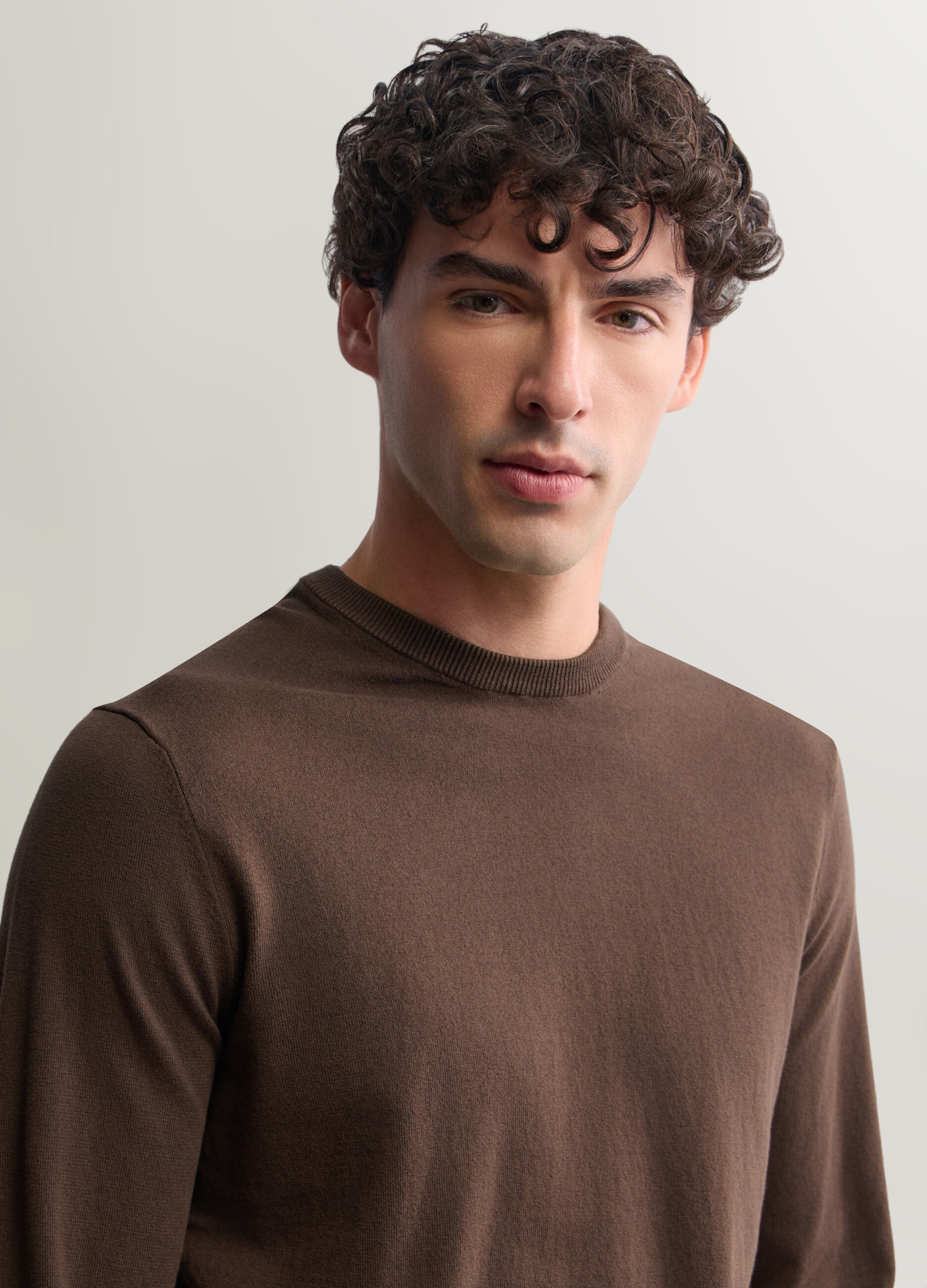 Maglione girocollo in misto cotone uomo