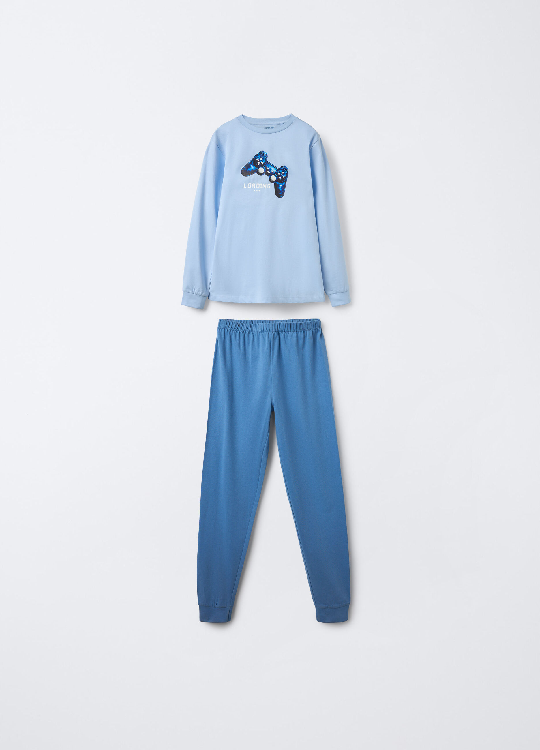 Set pigiama lungo in jersey di puro cotone ragazzo_0