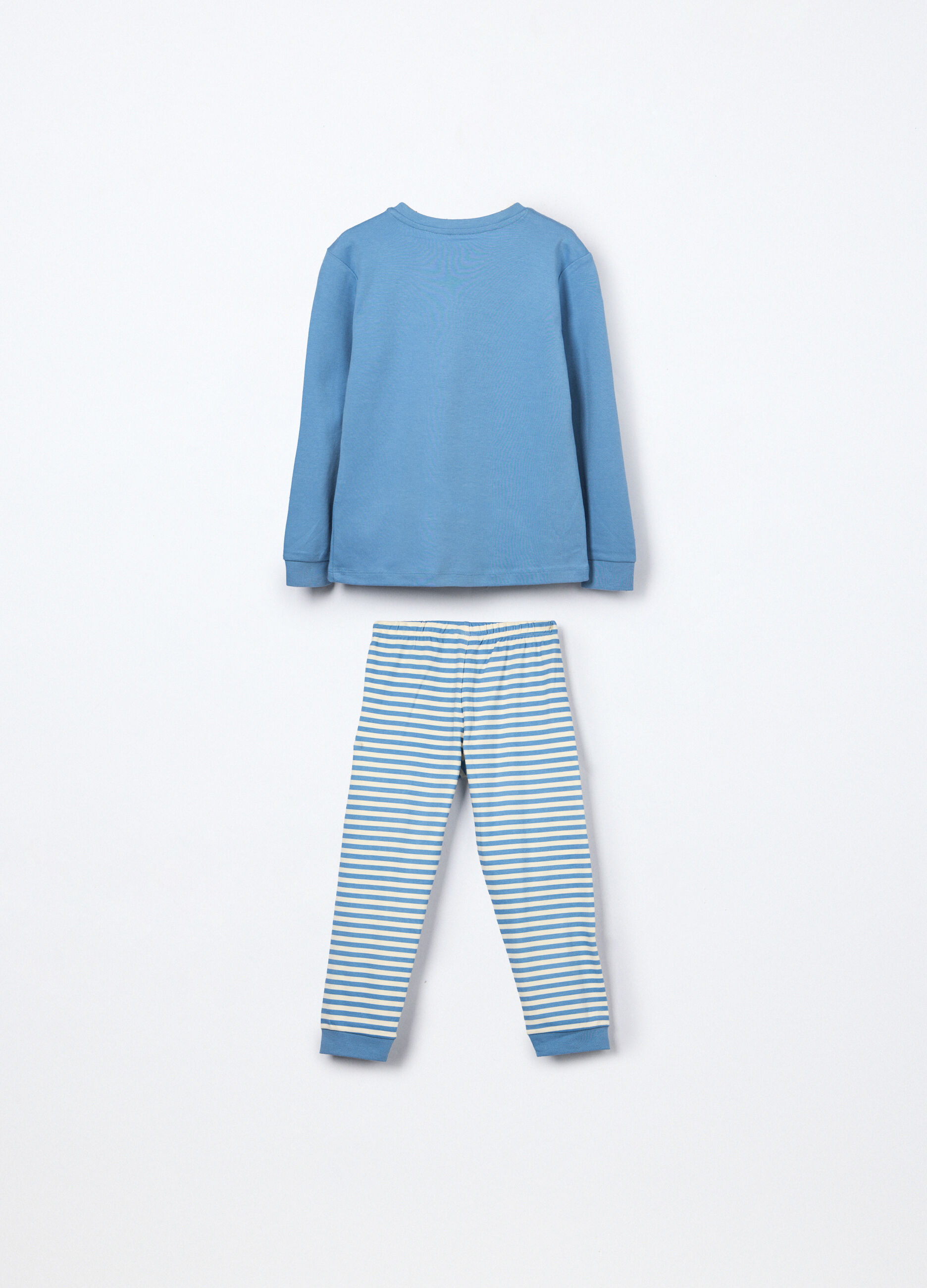 Set pigiama lungo in interlock di puro cotone bambino_1