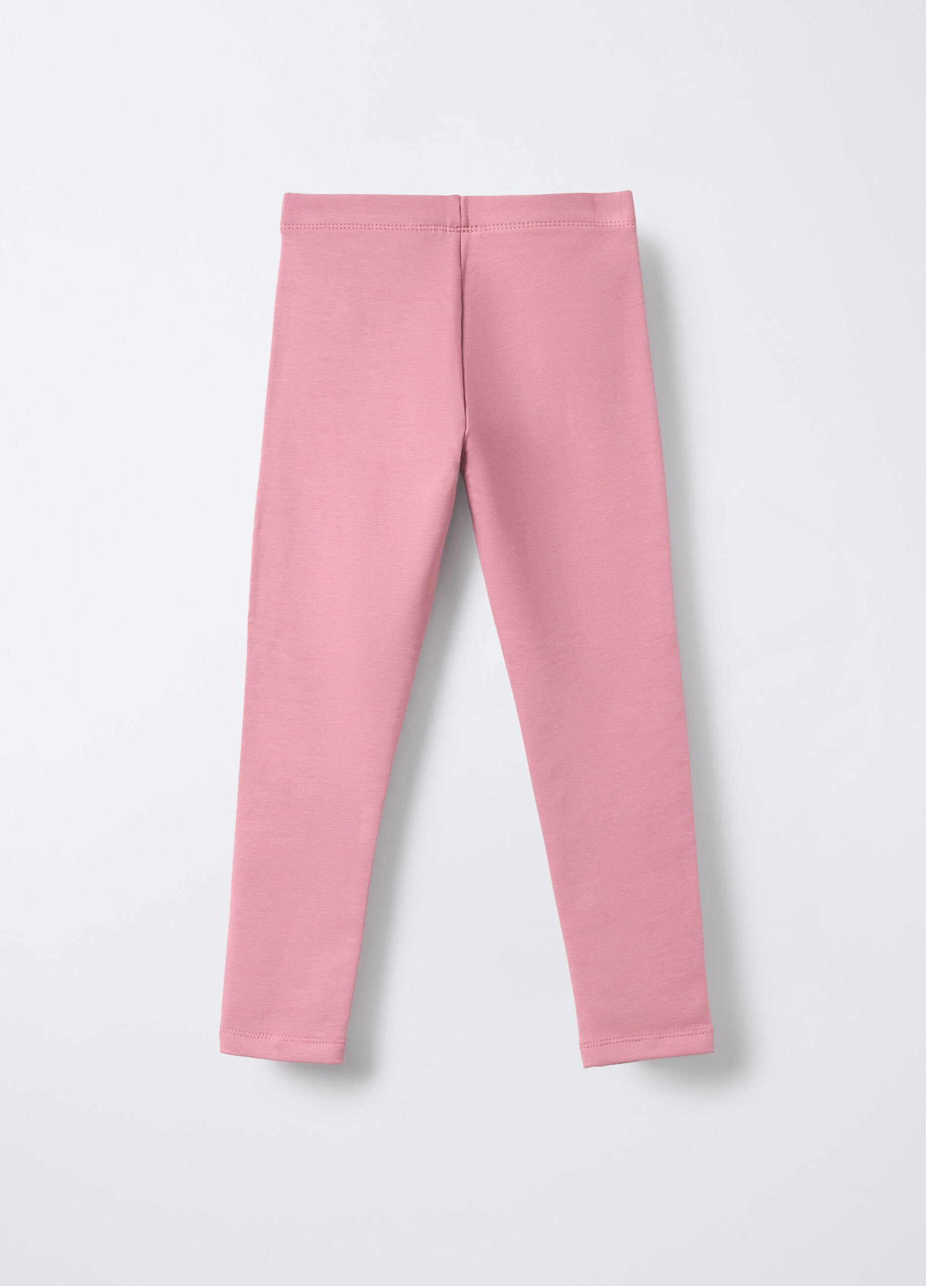 Leggings in cotone garzato stretch Fit Regular bambina_1