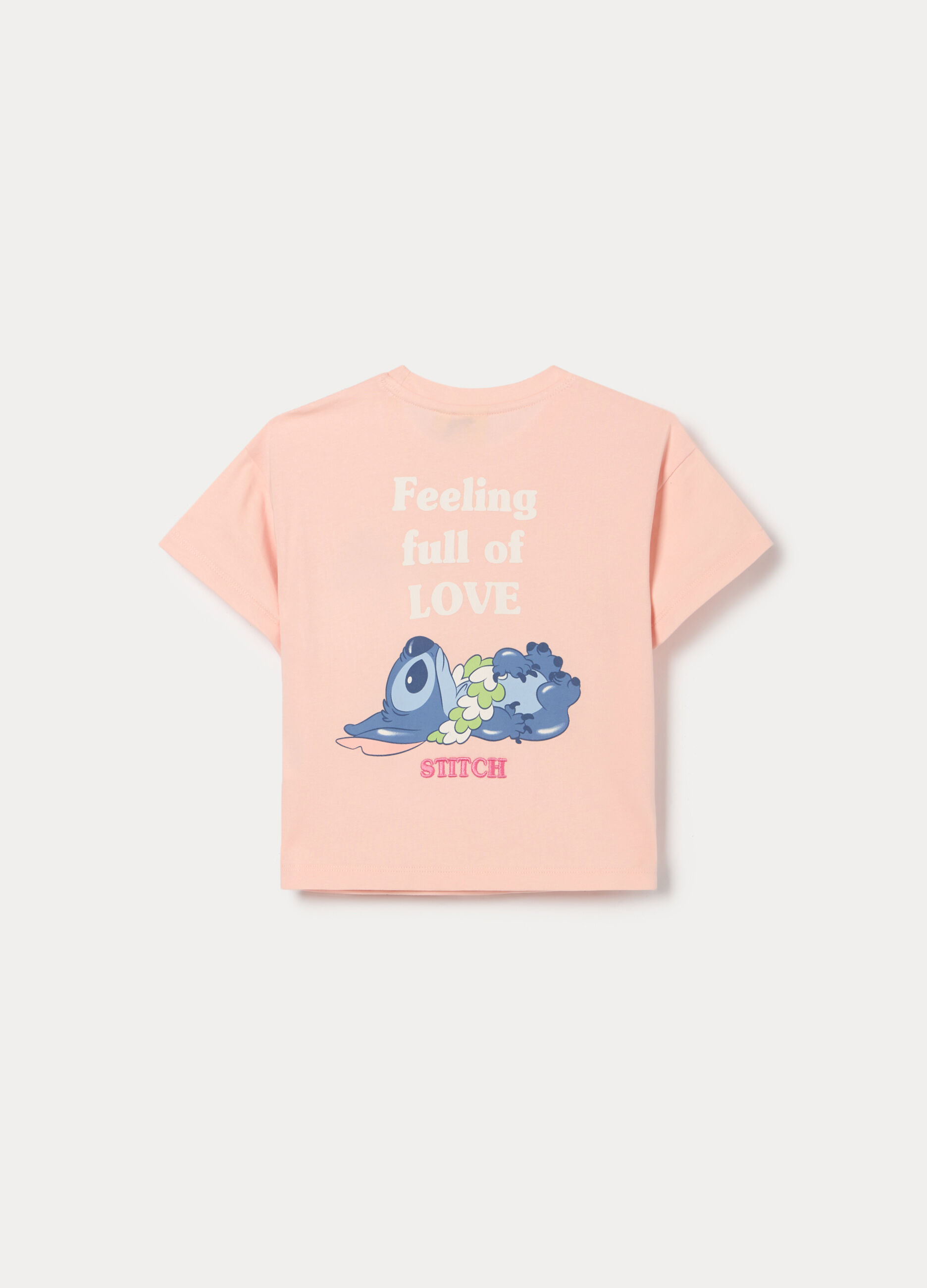 T-shirt Stitch in jersey di puro cotone bambina_1