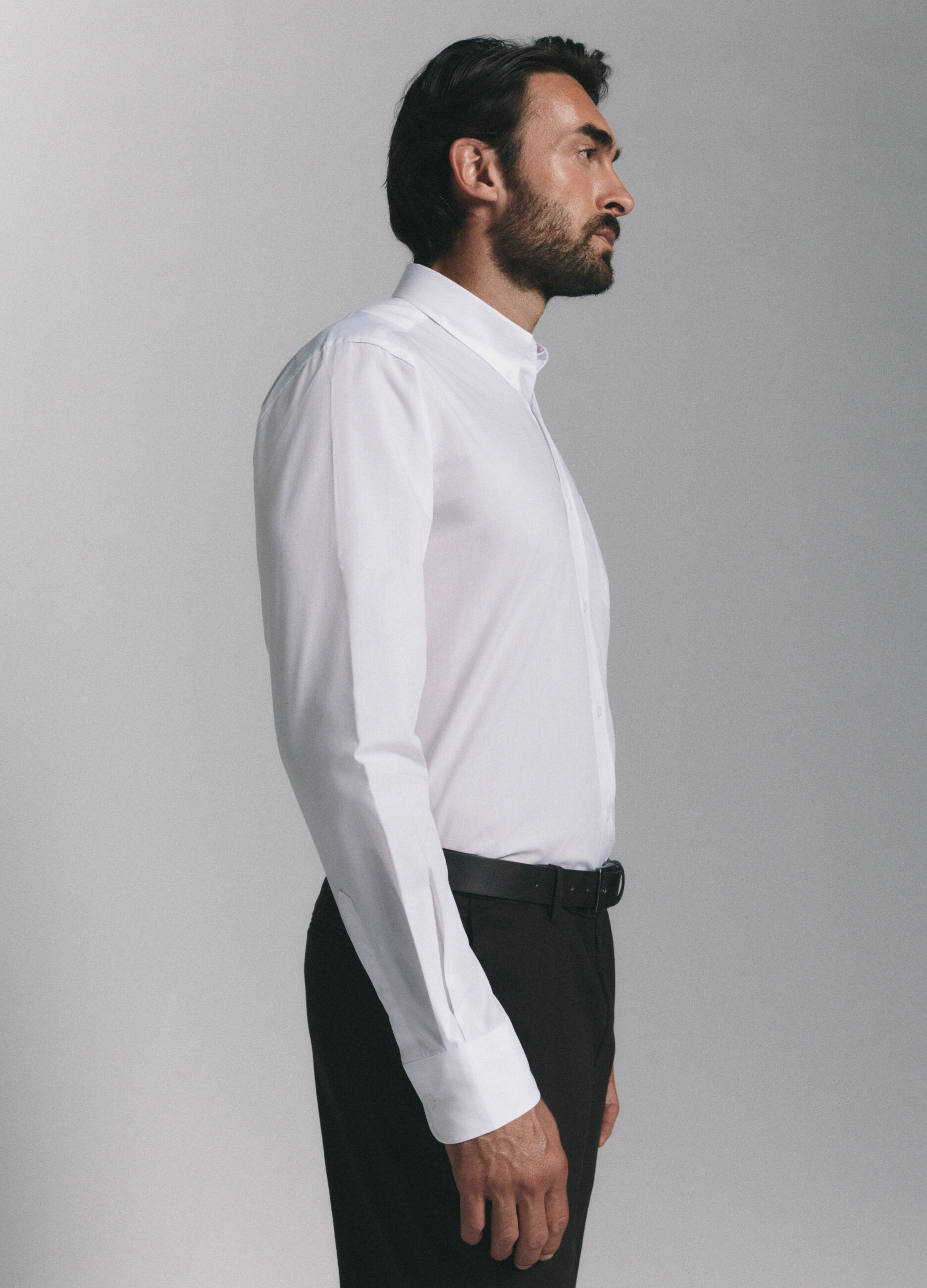 Camicia regular fit con colletto button down uomo
