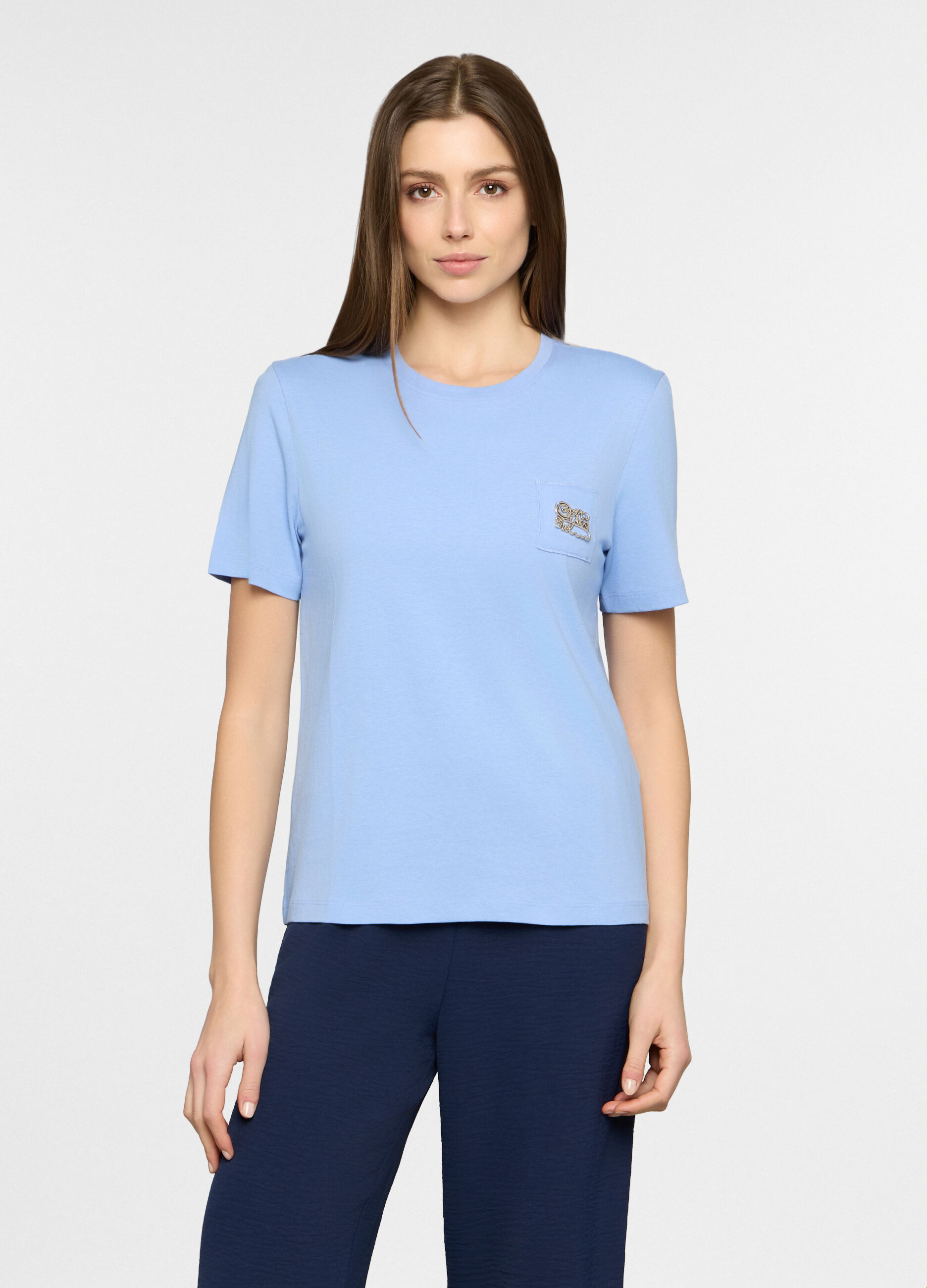 T-shirt girocollo donna _0