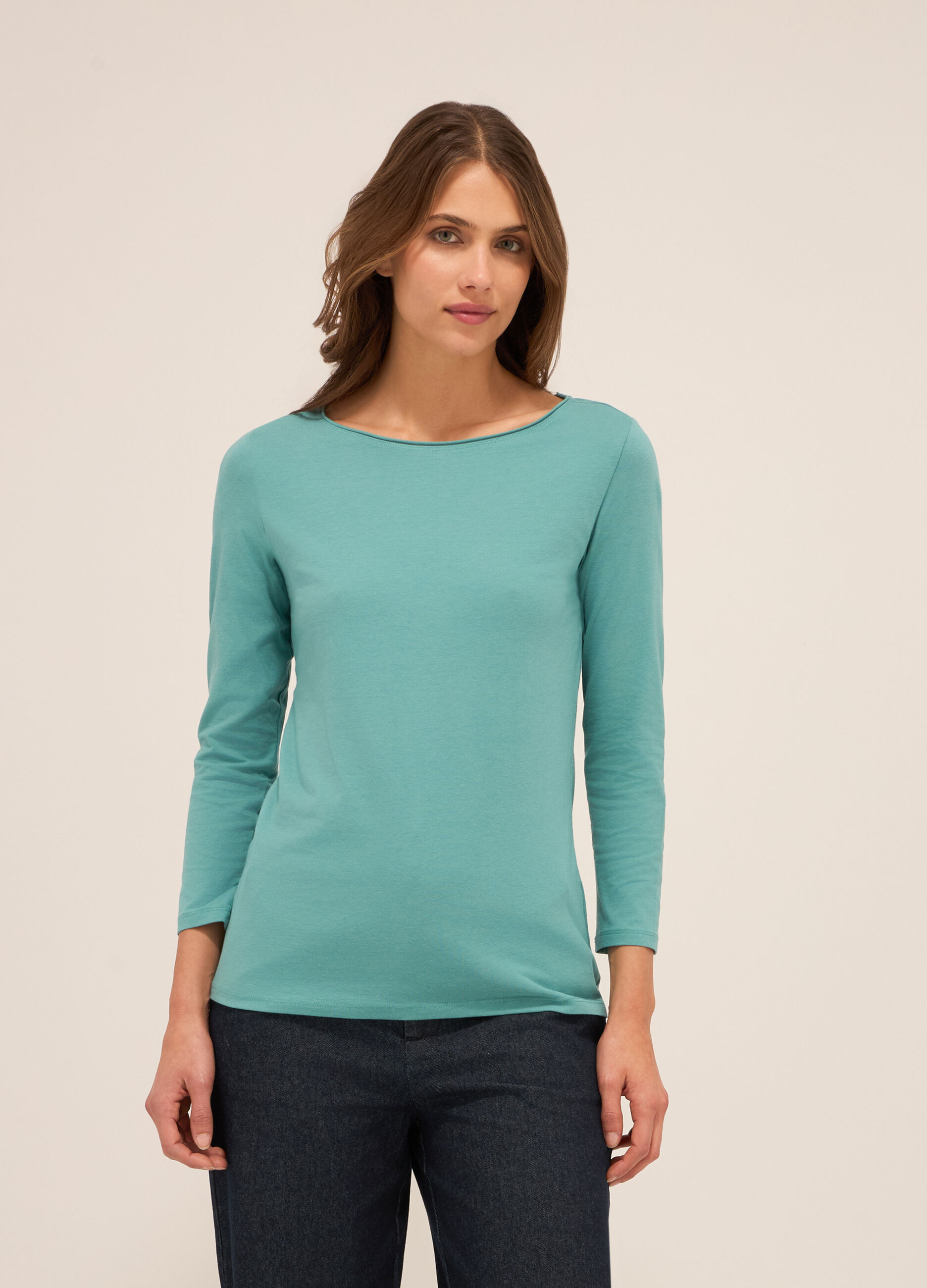 T-shirt in cotone stretch donna_0
