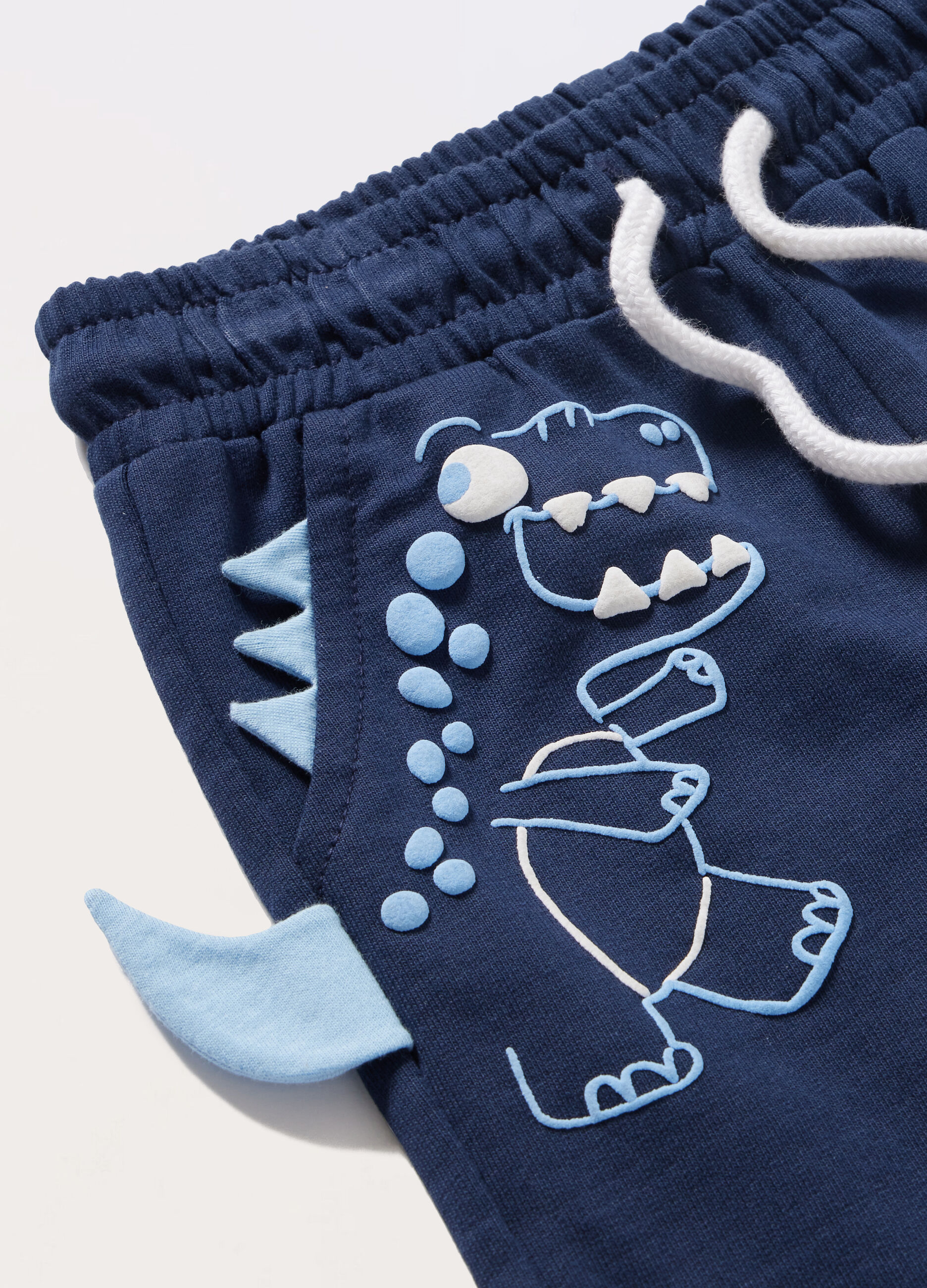 Joggers in french terry stretch con applicazioni neonato_1