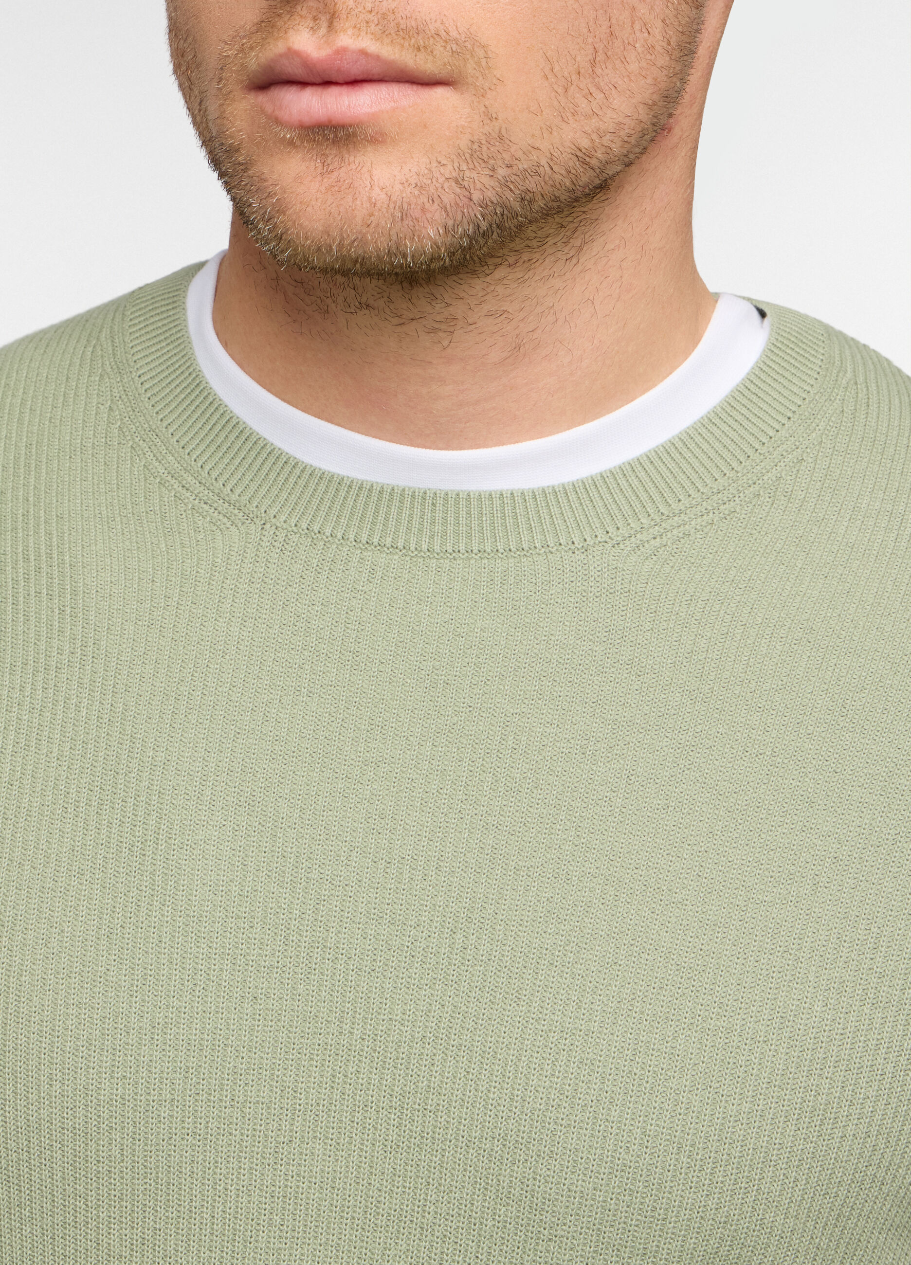 Maglione girocollo a mezza costa inglese uomo_2