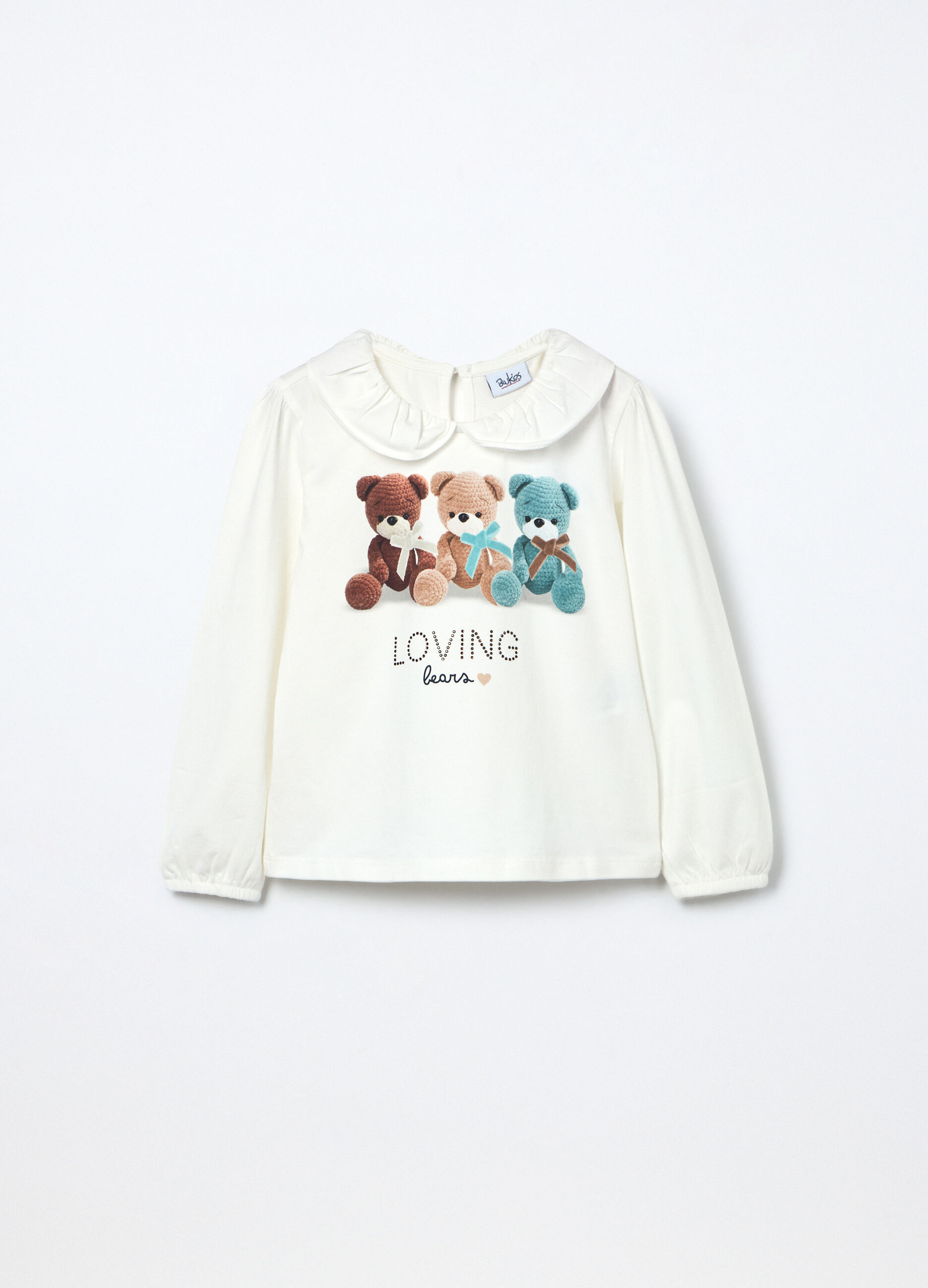 T-shirt in jersey di cotone stretch neonata_0