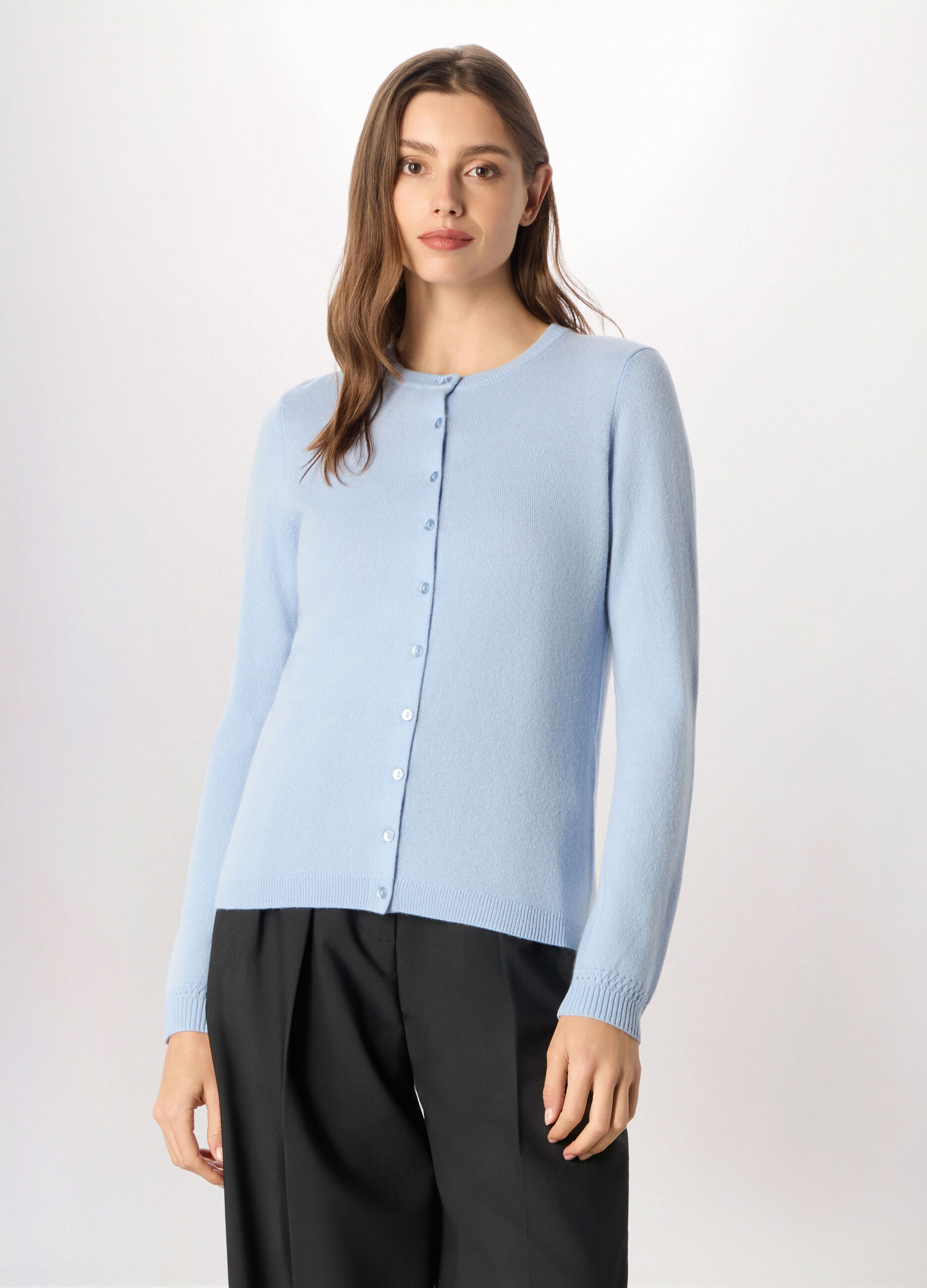 Cardigan in puro cashmere donna_0