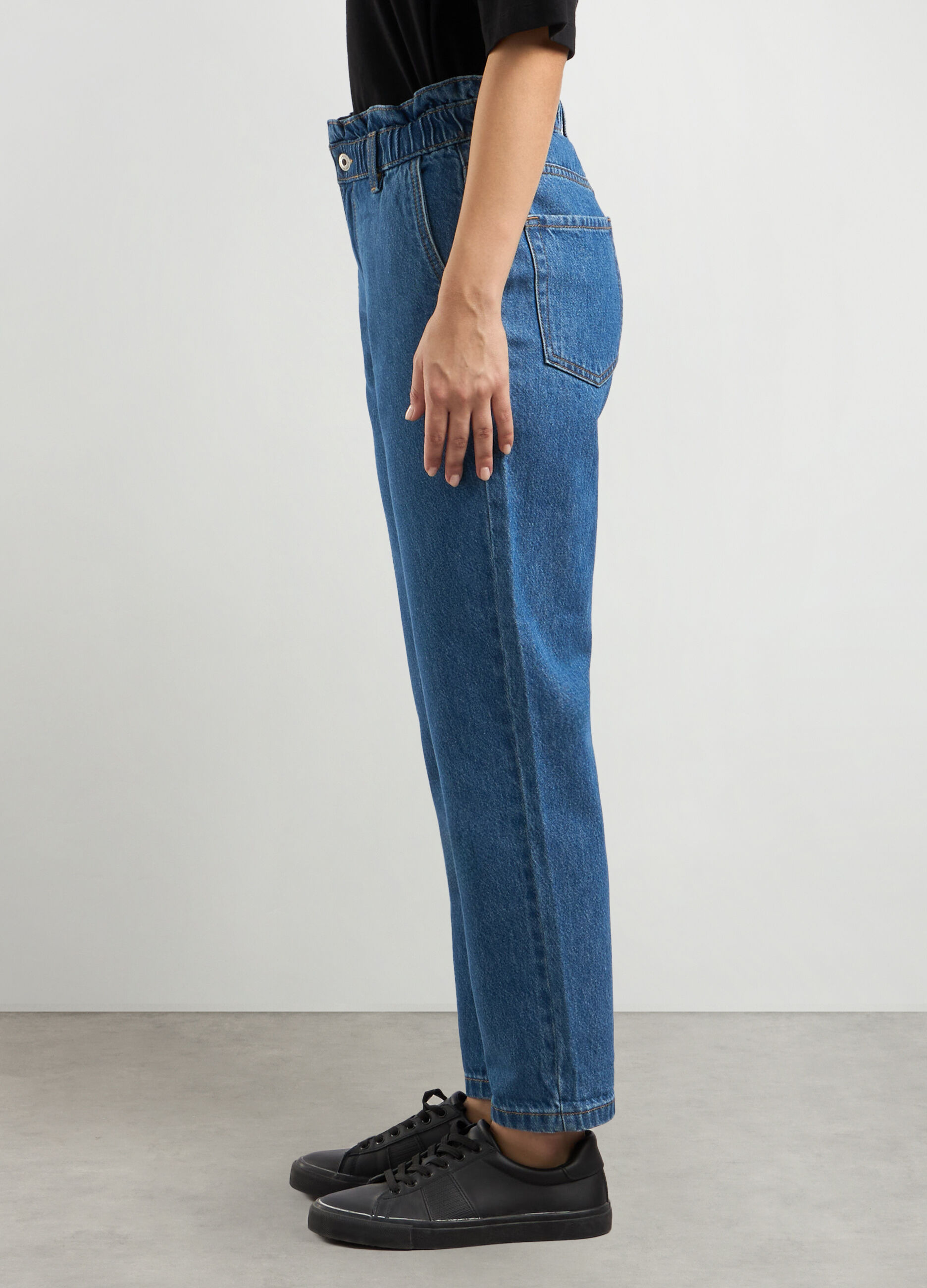 Pantaloni in denim di puro cotone donna_2