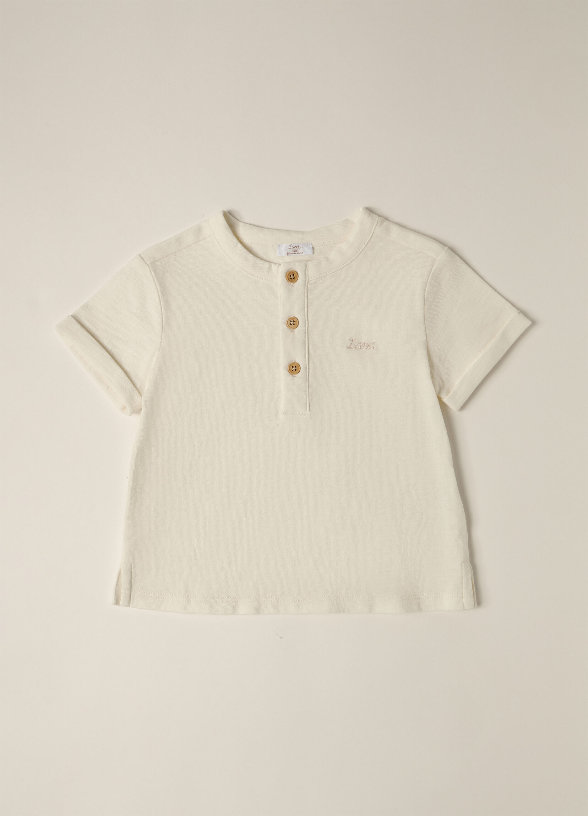T-shirt in jersey di puro cotone IANA neonato_0