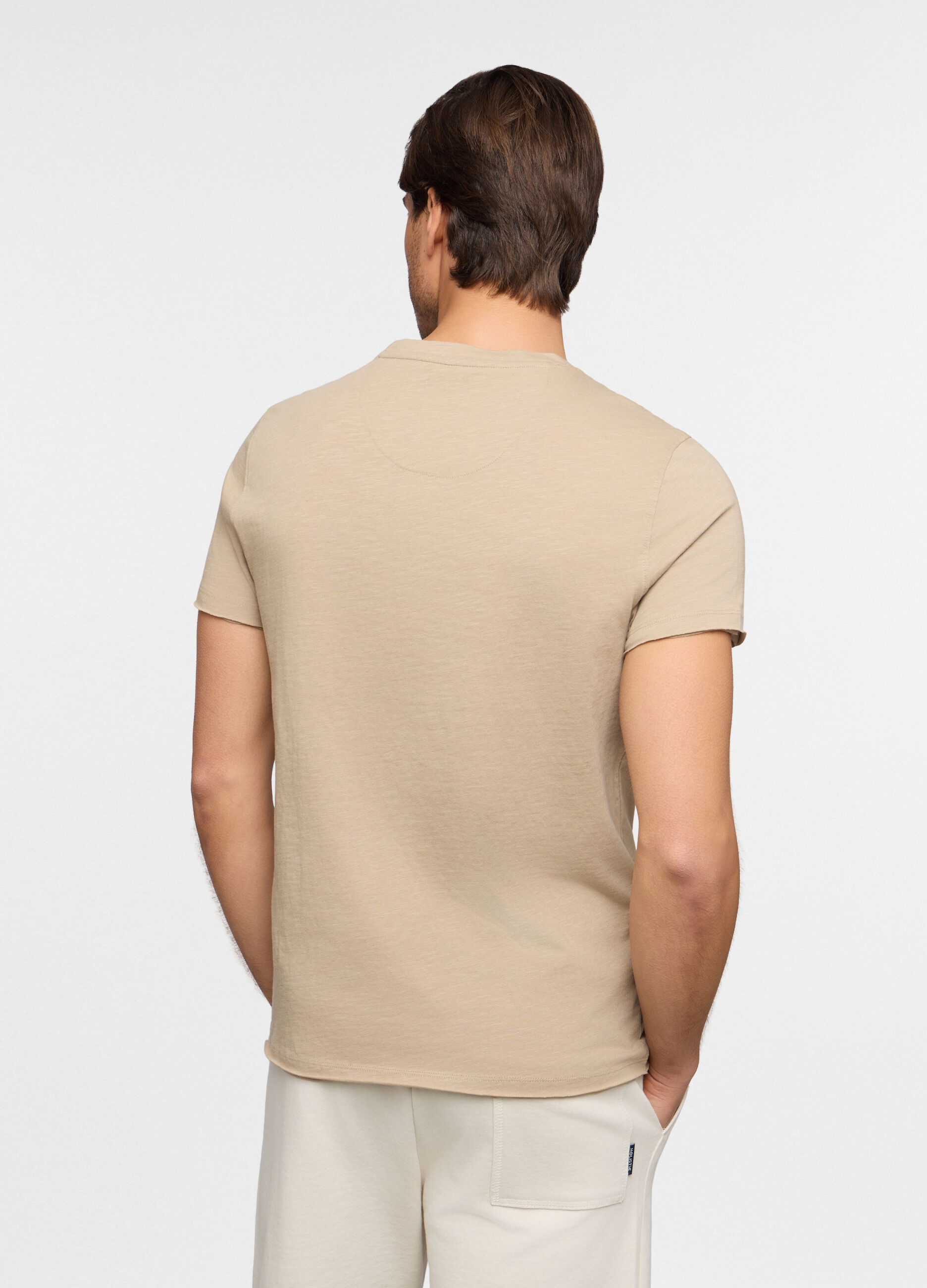 T-shirt a maniche corte slim fit in cotone uomo_1