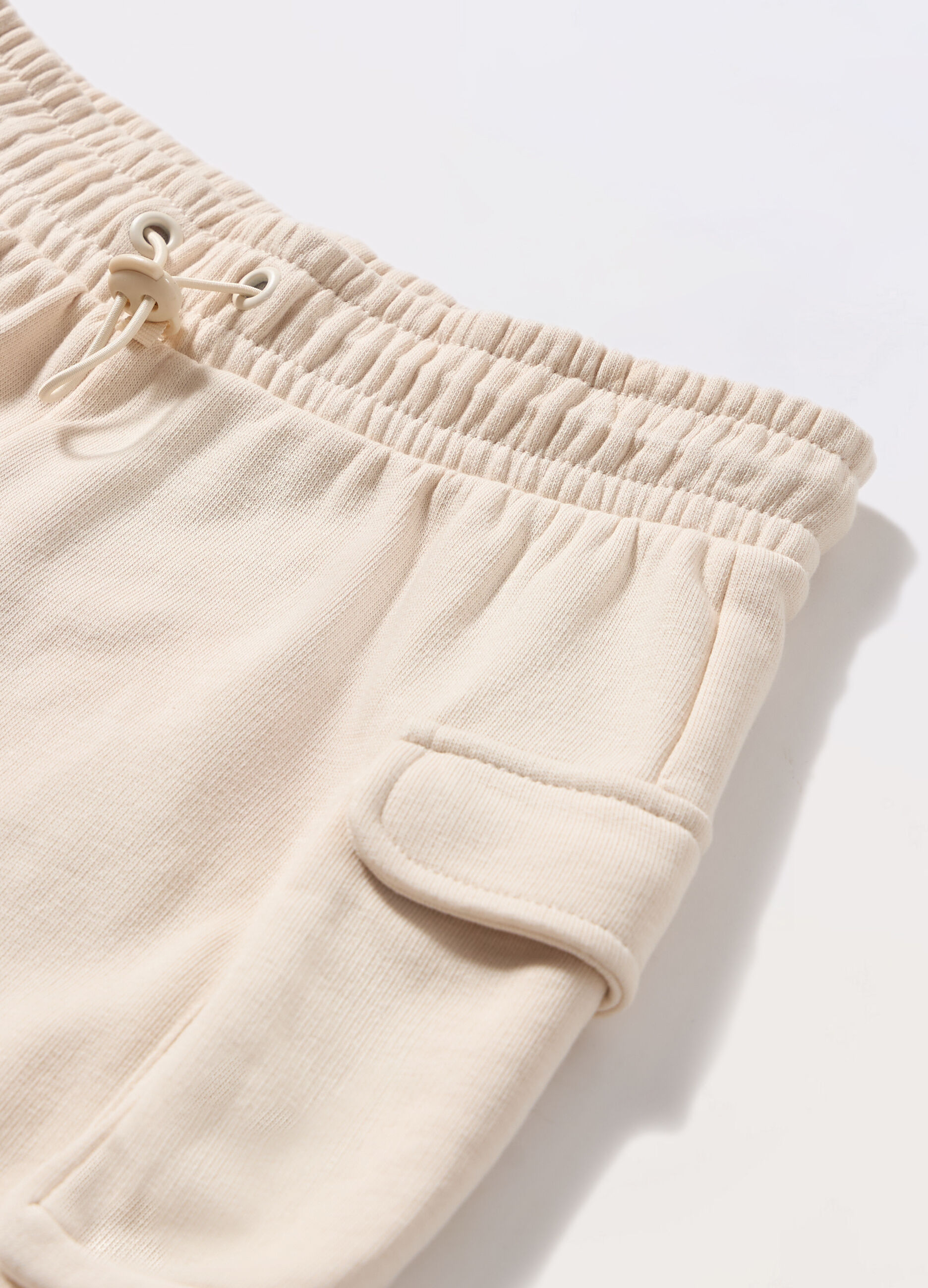 Shorts cargo in french terry di misto cotone ragazza_1