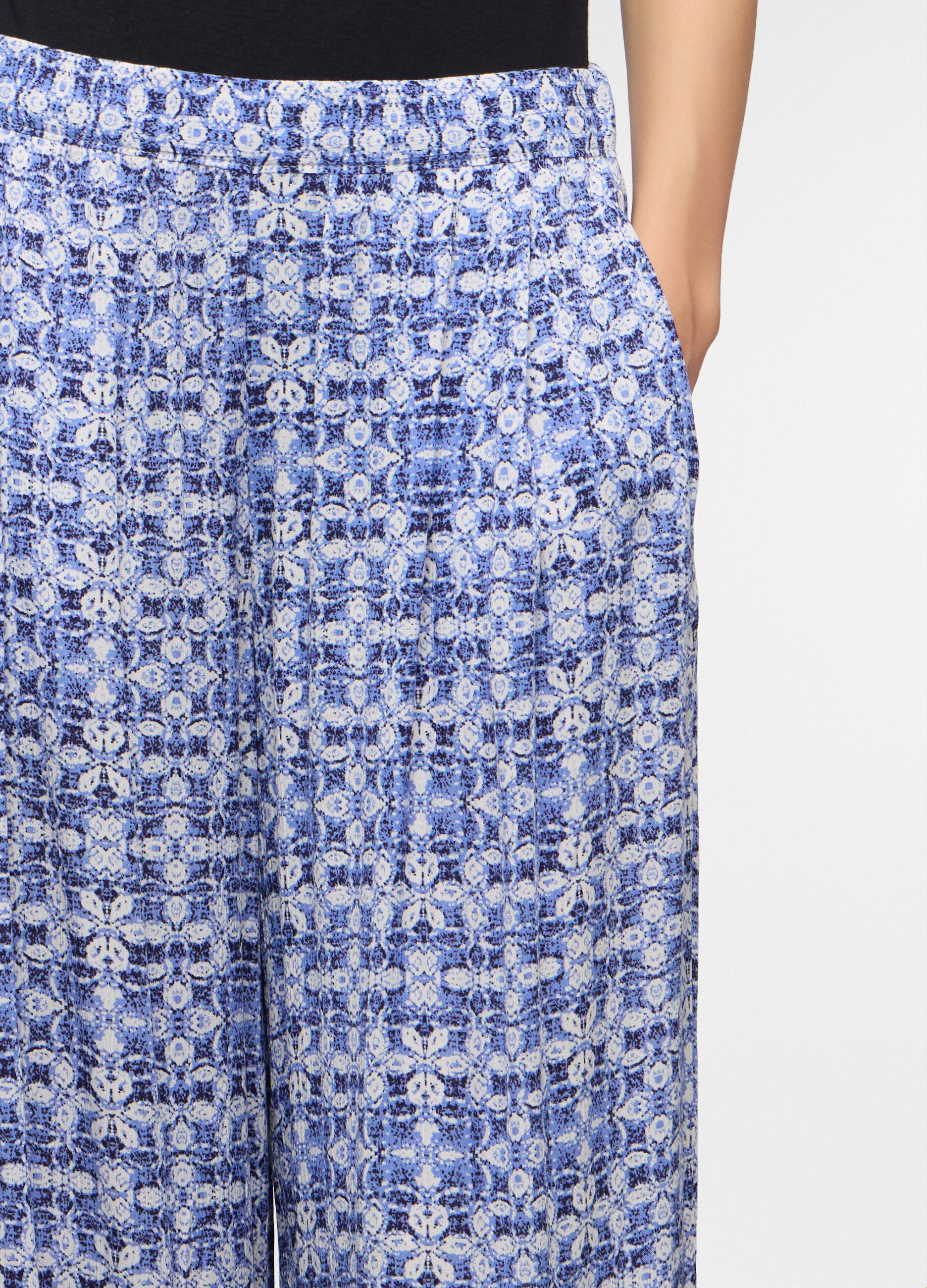 Pantaloni Fit Straight in pura viscosa donna_2
