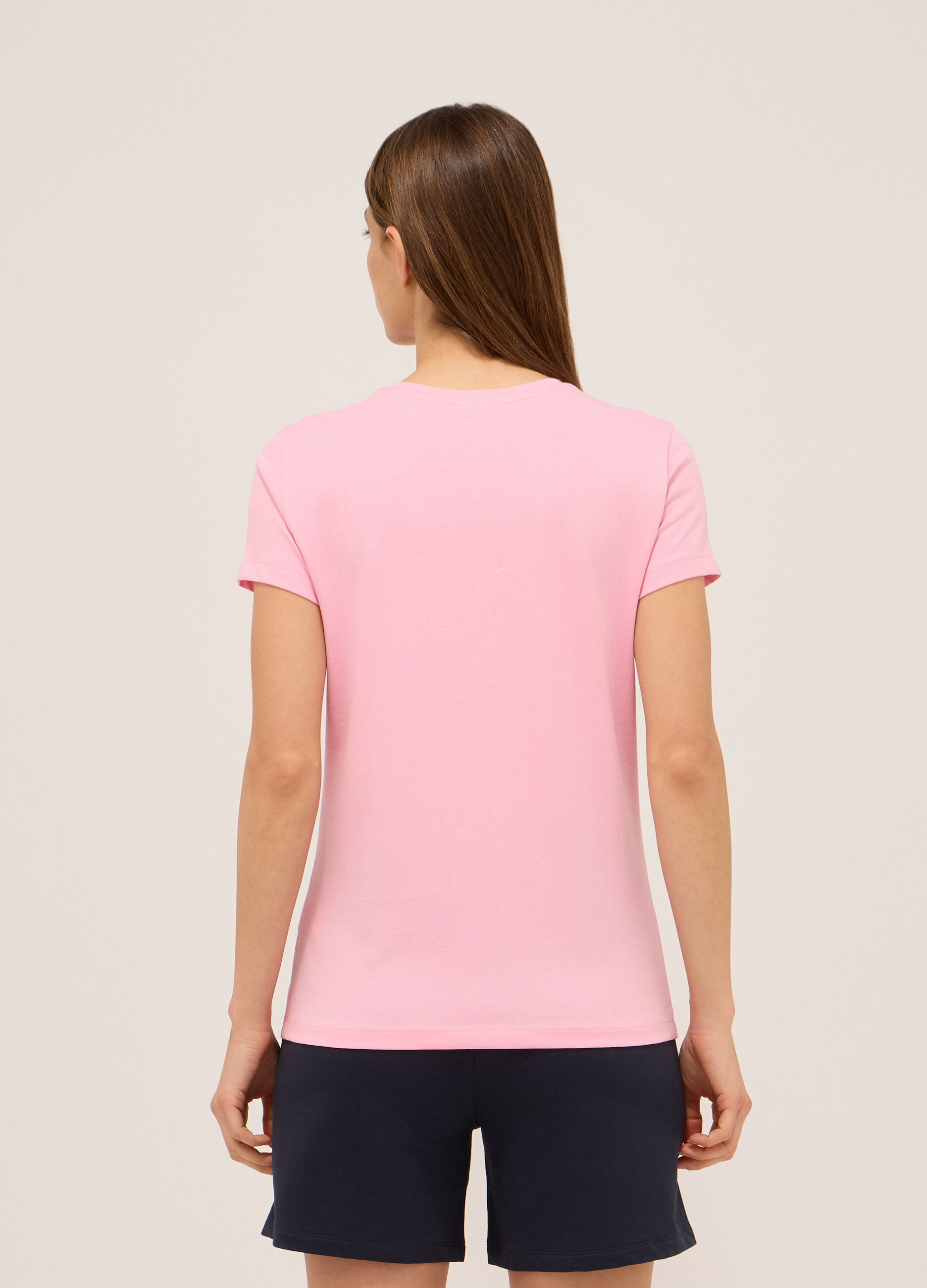 T-shirt in jersey di puro cotone donna_1