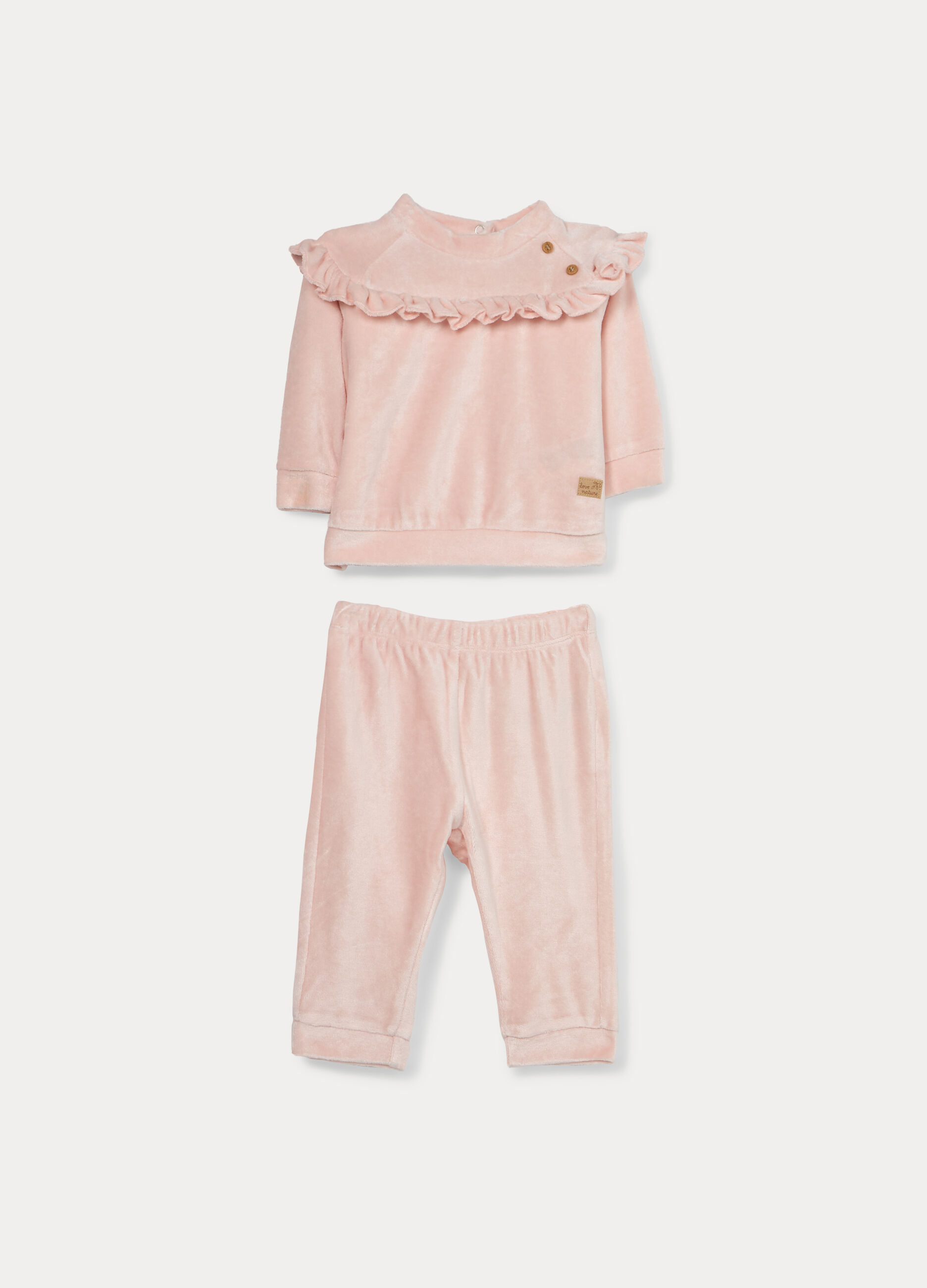 Set velour misto viscosa di bamboo neonata_0