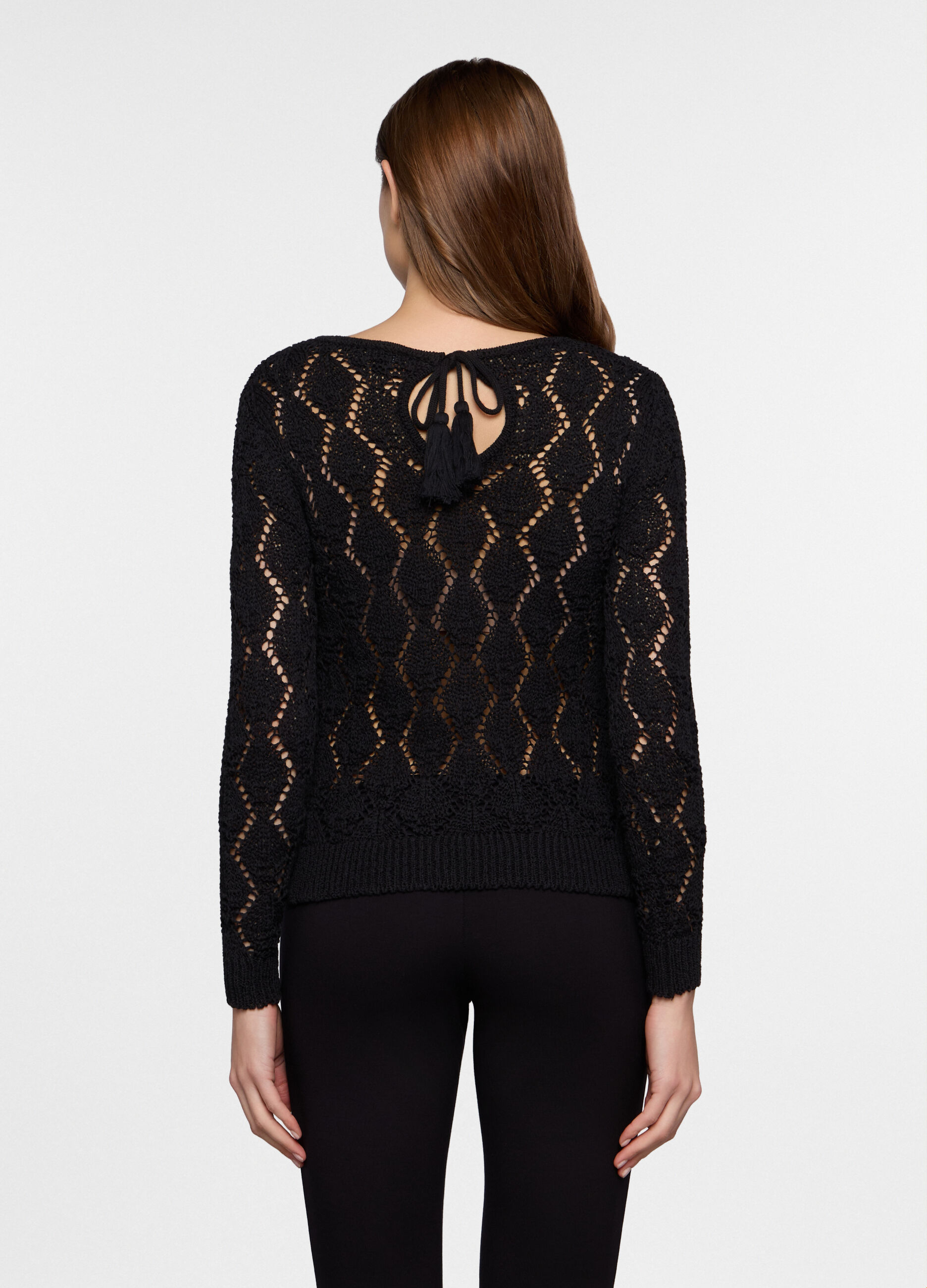Pullover girocollo operato donna_1