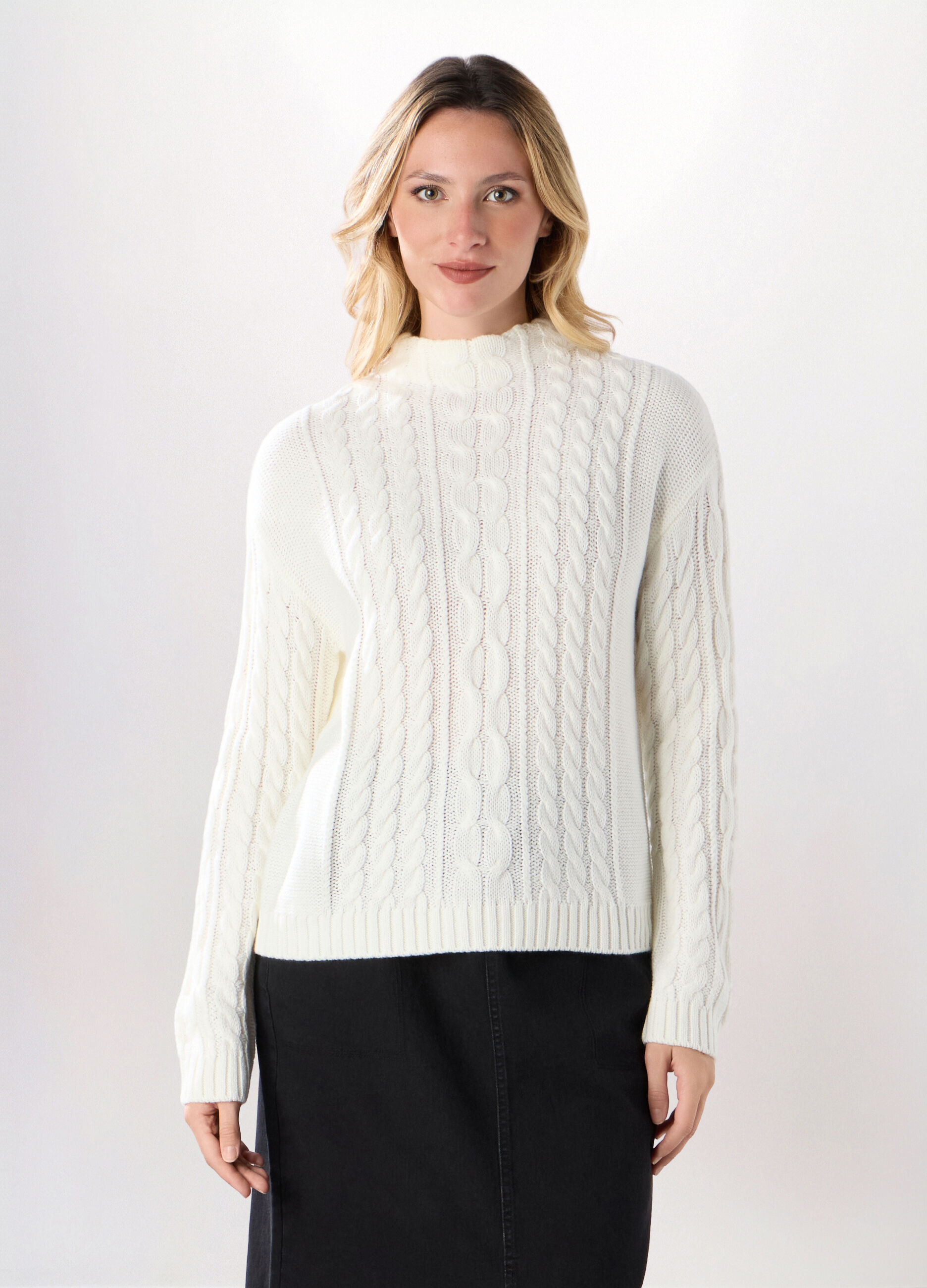 Tricot a treccia donna_0