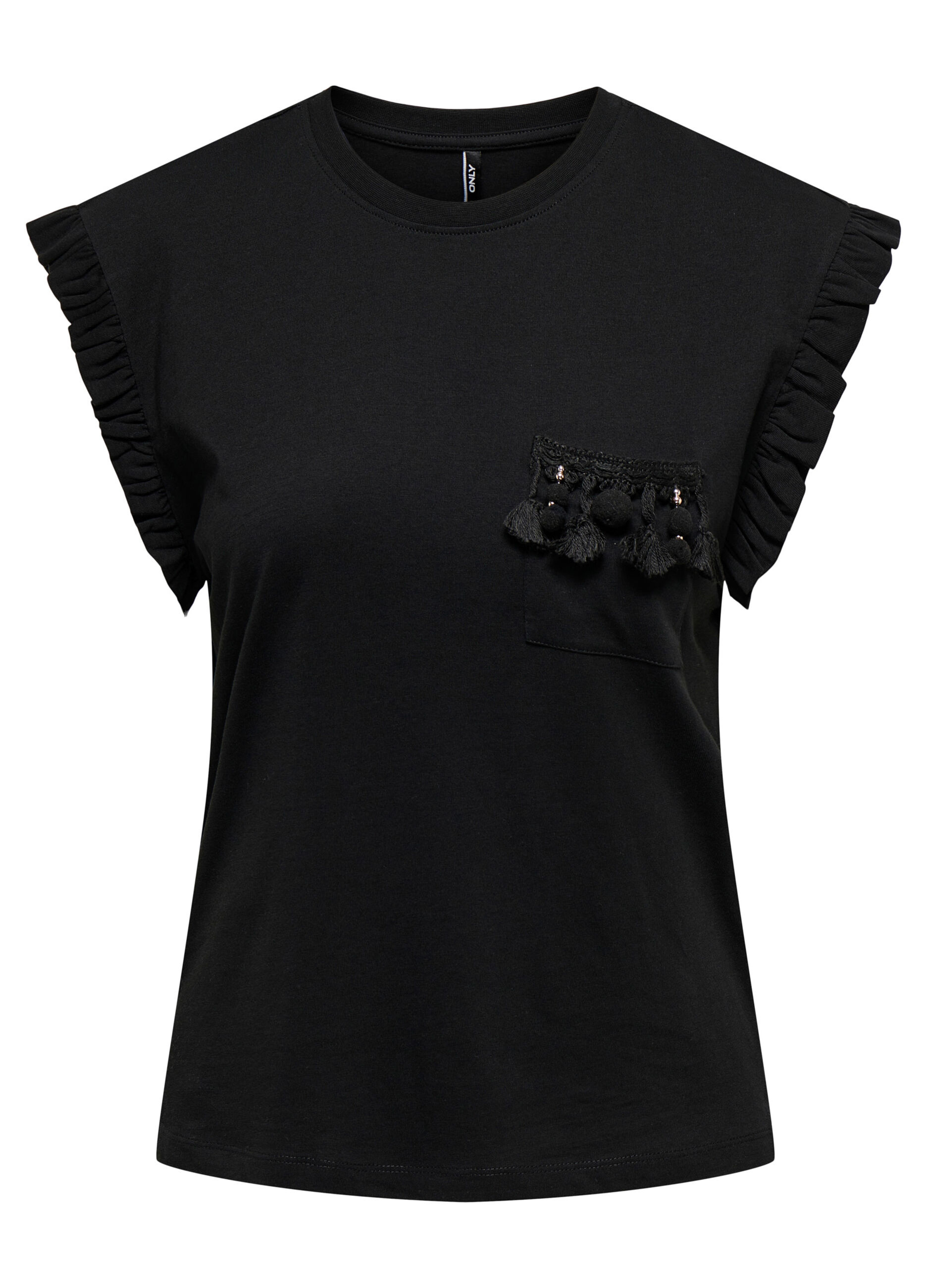 T-shirt con rouches donna_5