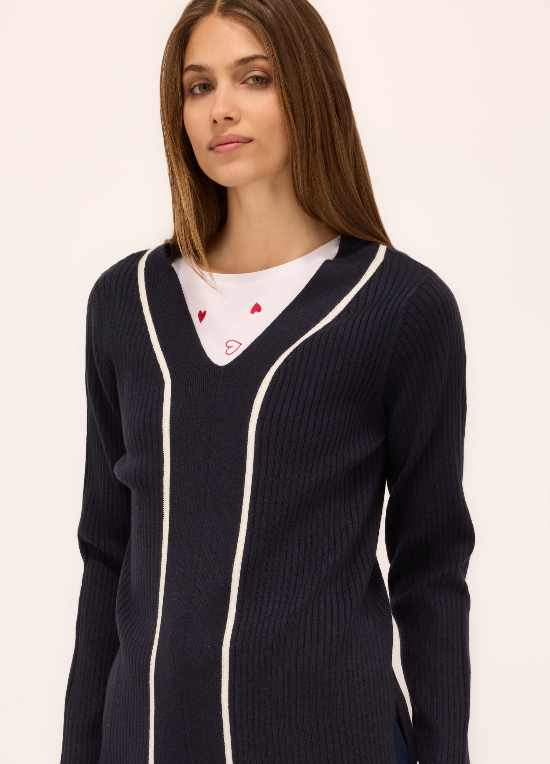 Pullover tricot in costina donna_2
