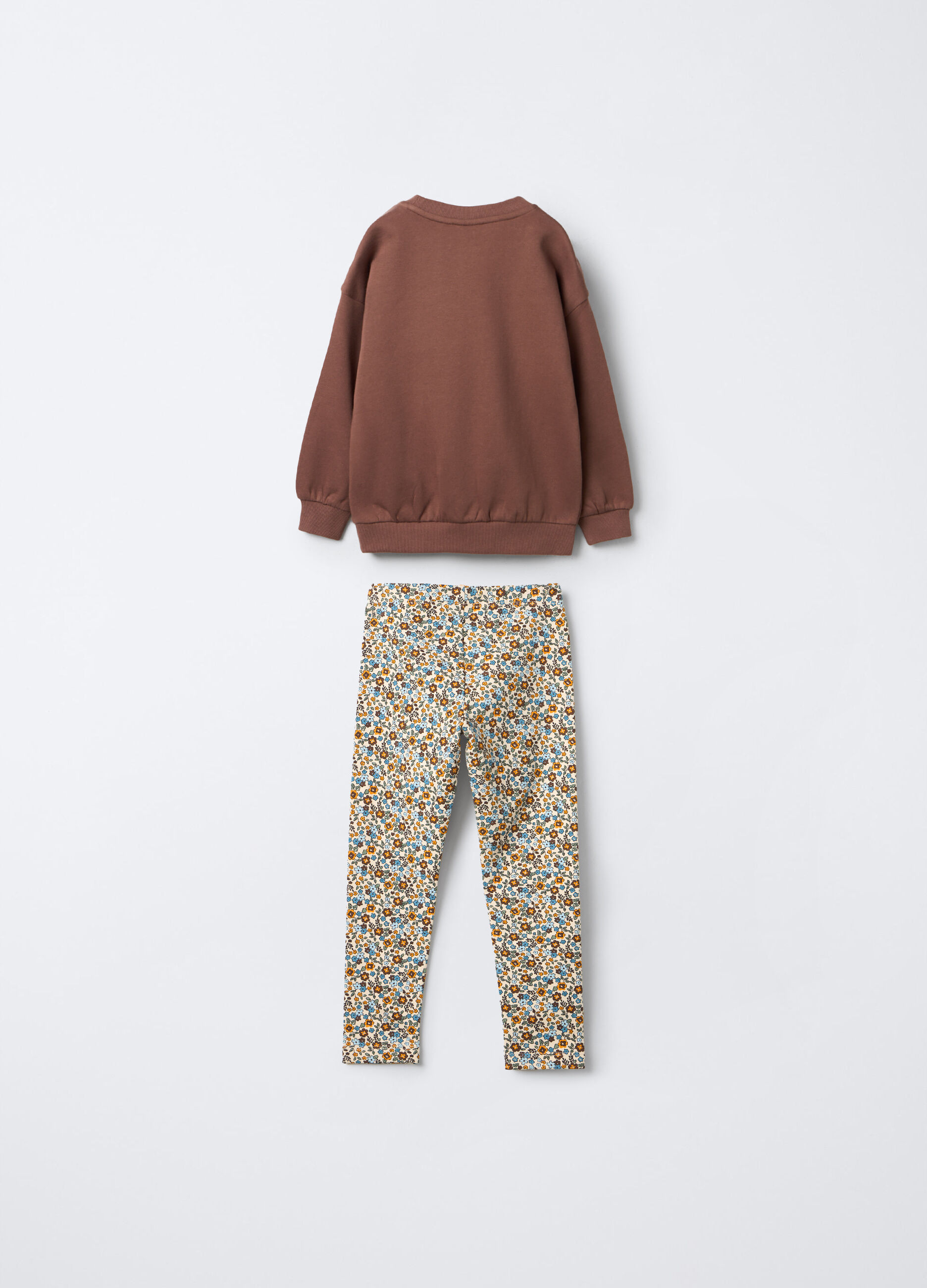 Jogging Set in felpa di puro cotone bambina_1