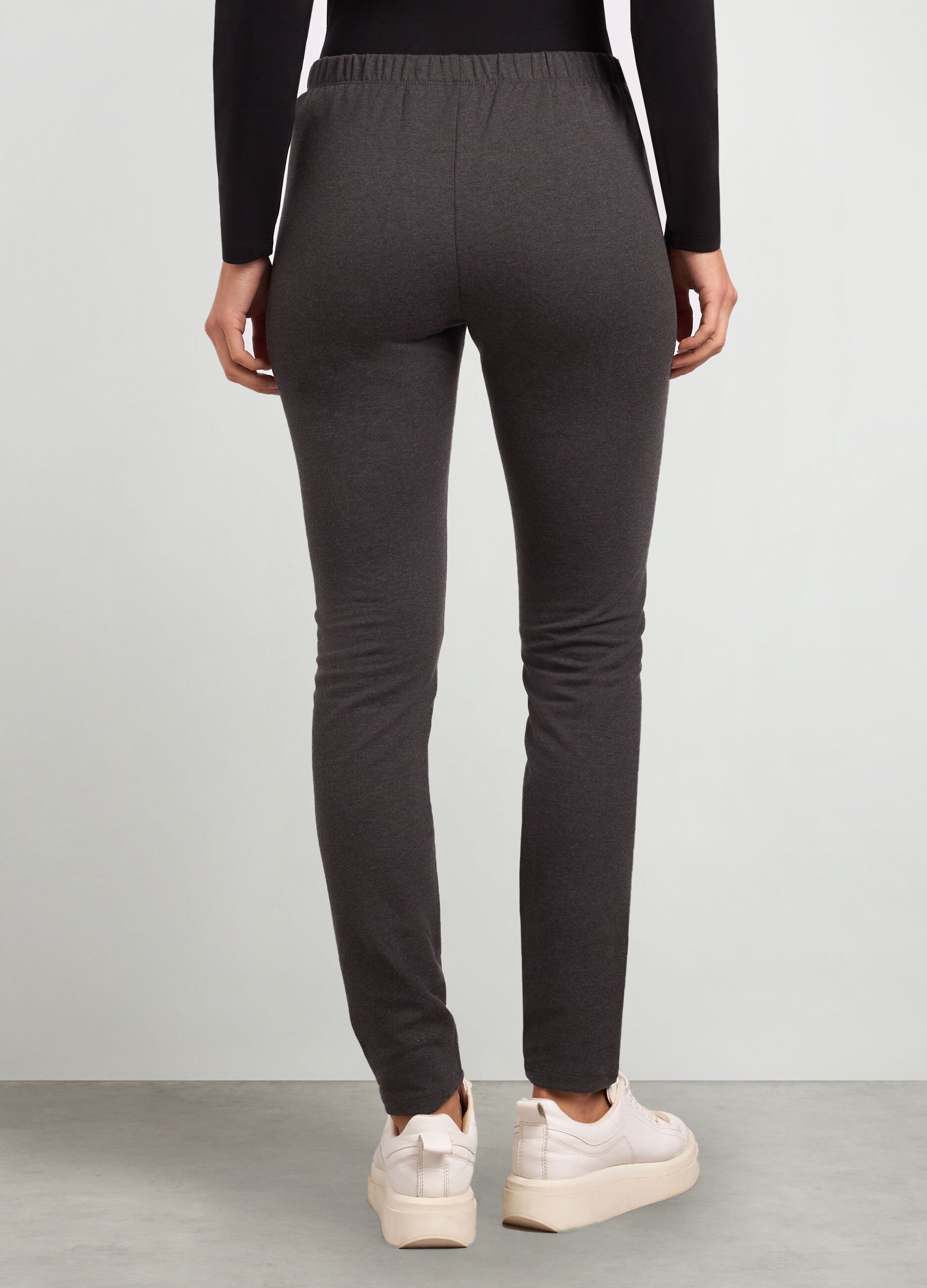 Leggings in french terry di misto cotone donna_1
