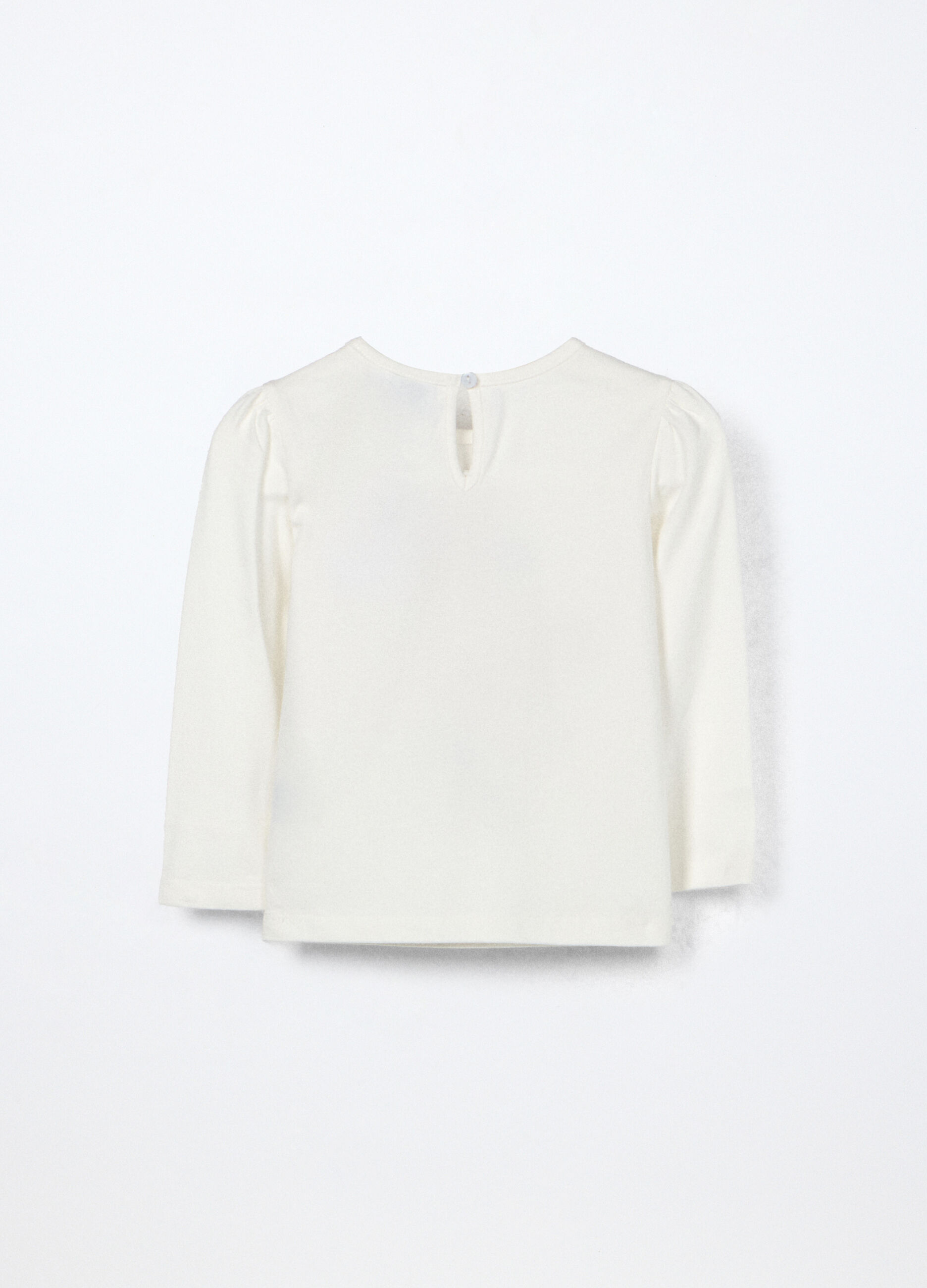 T-shirt in jersey di cotone stretch neonata_1