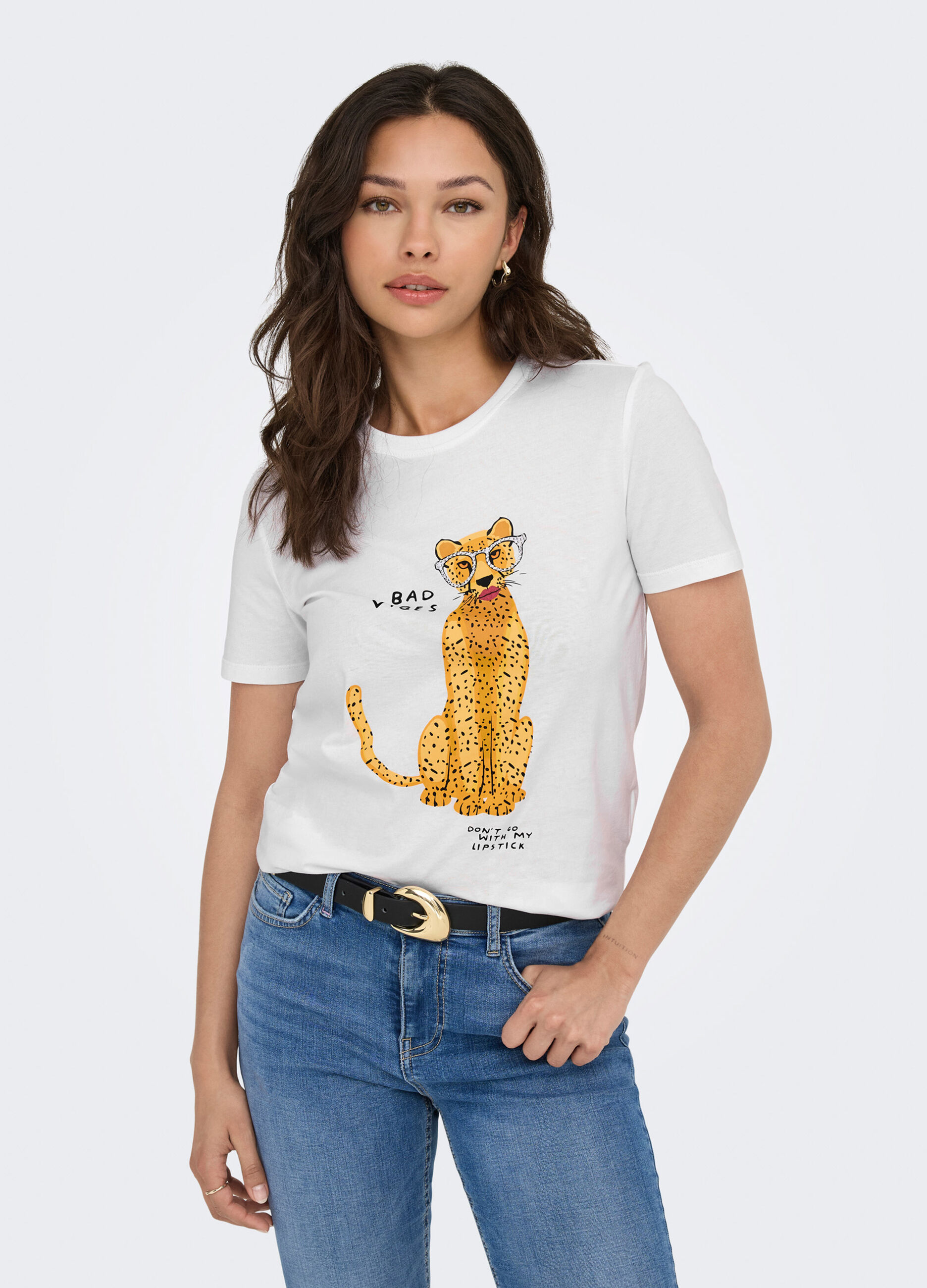 T-shirt con strass donna_0