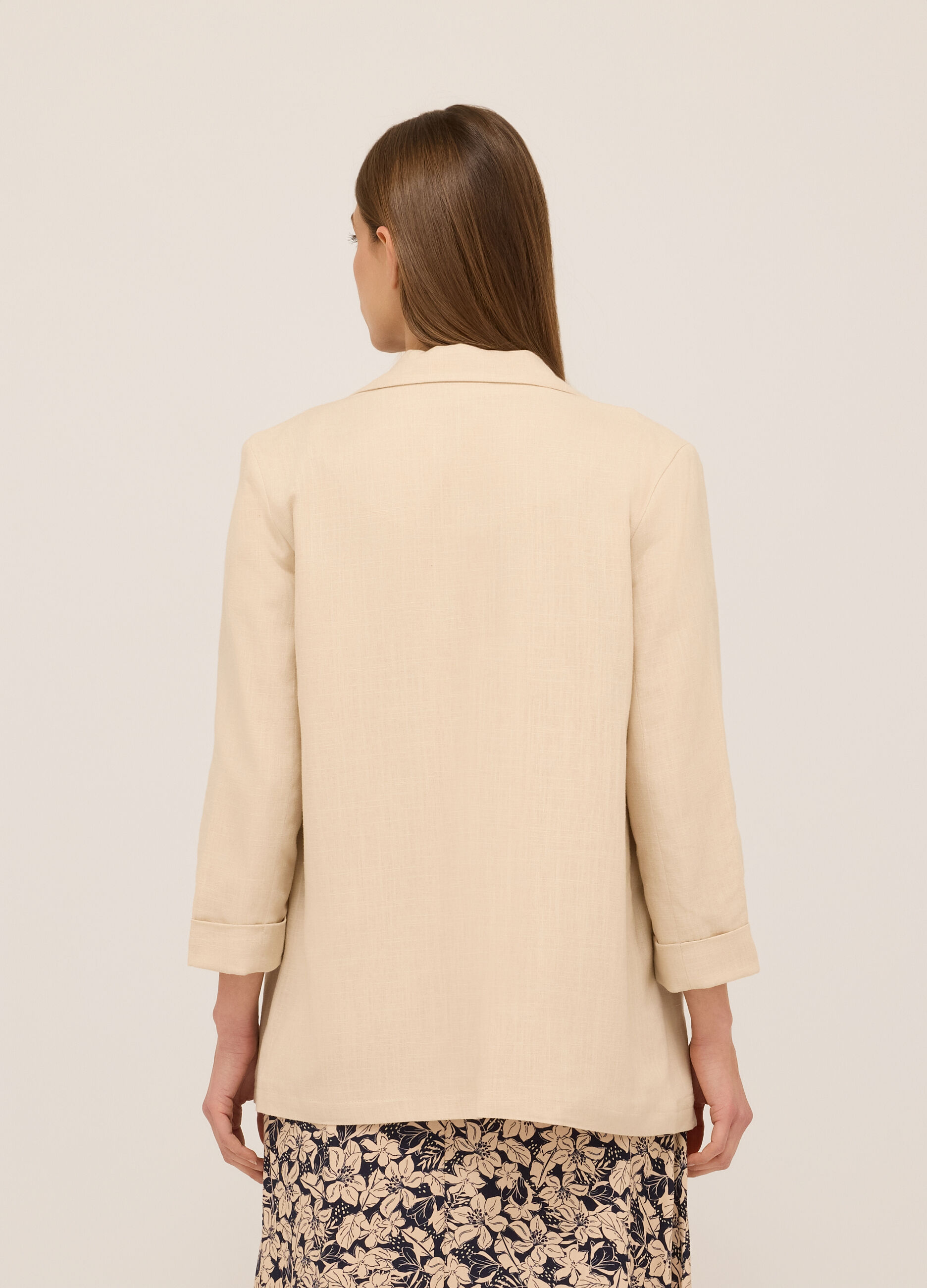 Blazer misto lino donna_1