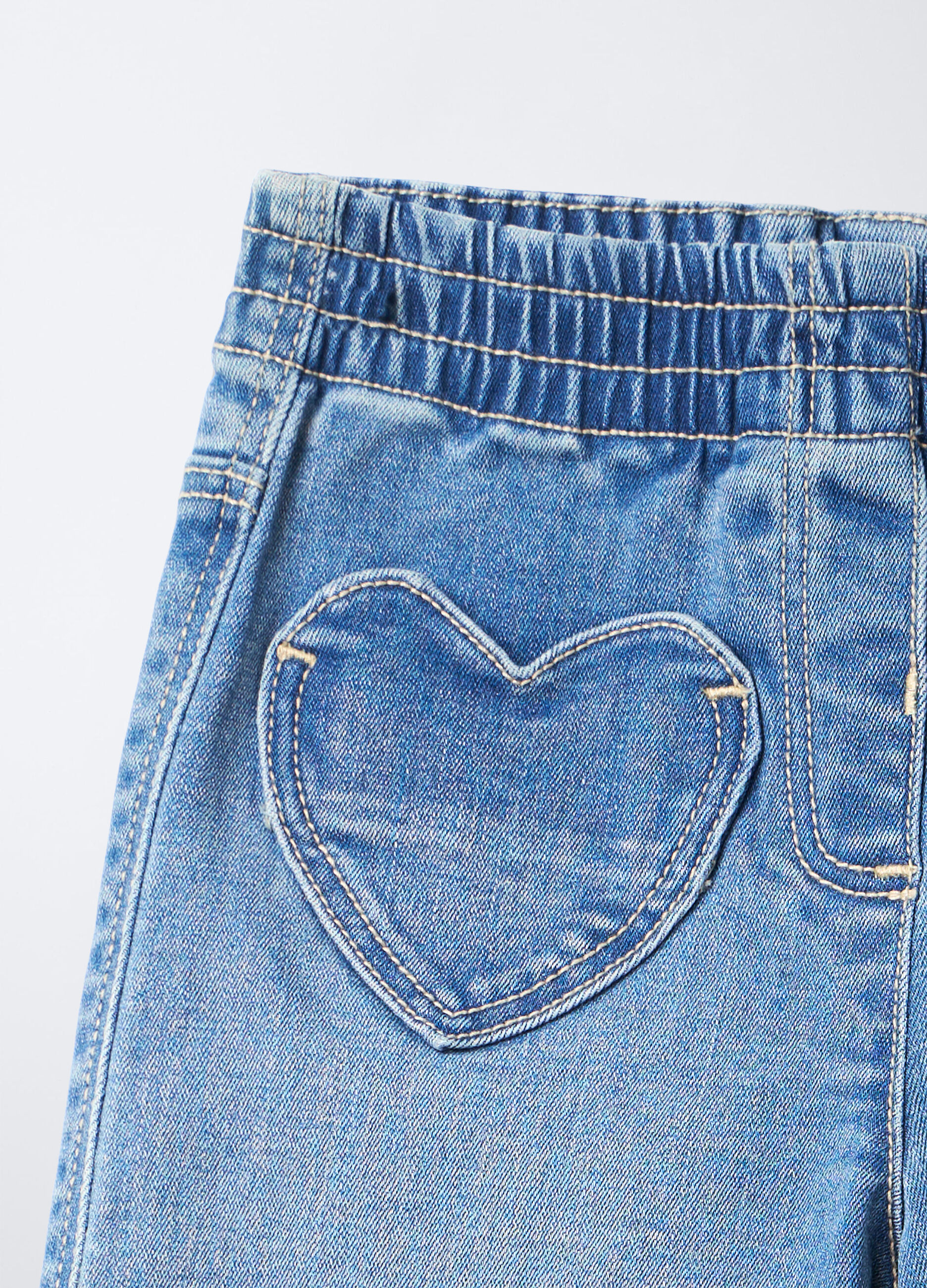 Jogger in denim misto cotone Wide Leg bimba_2