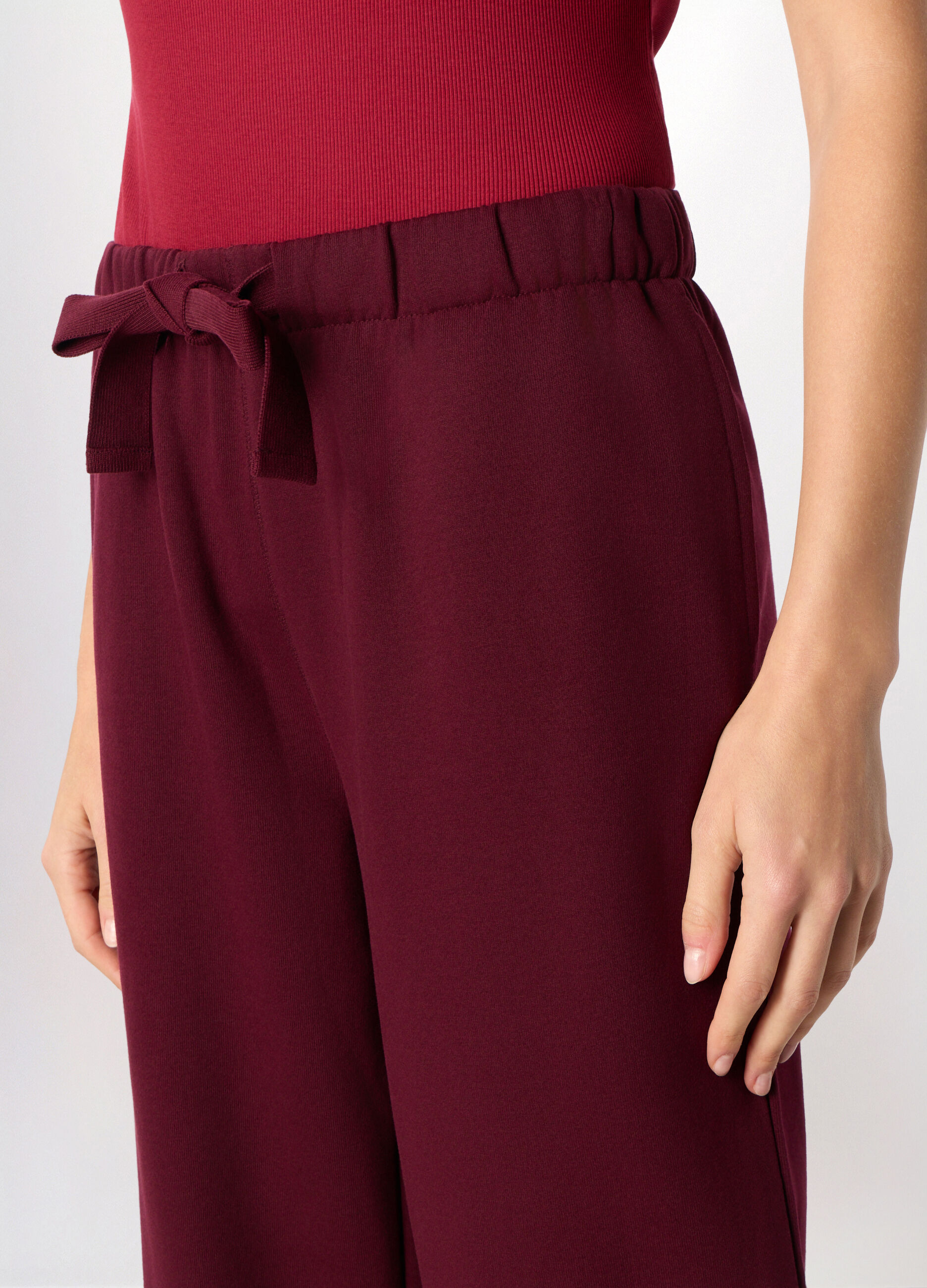 Jogger in misto cotone fleece Holistic fitness donna_2