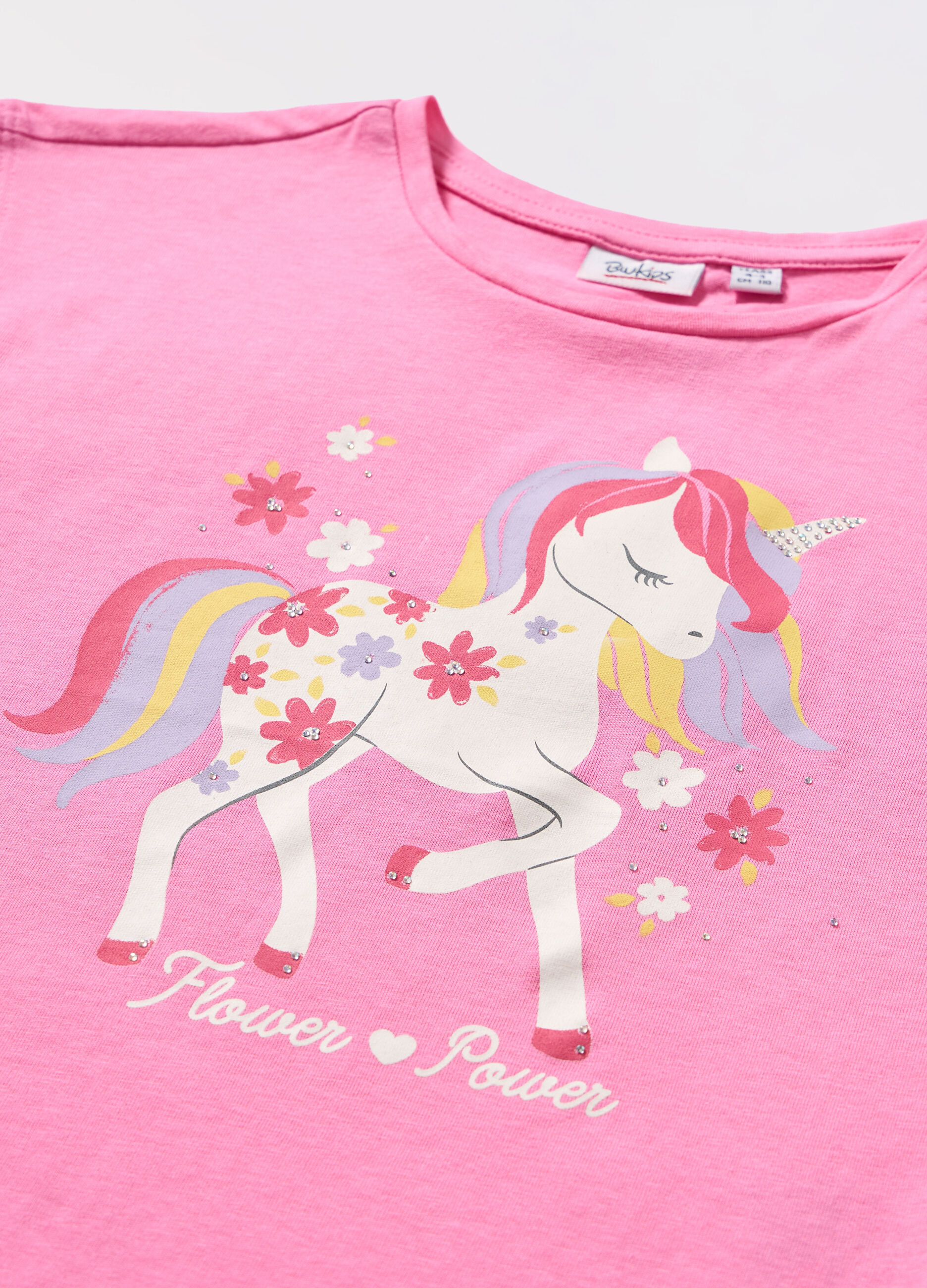 T-shirt in jersey di puro cotone bambina_1