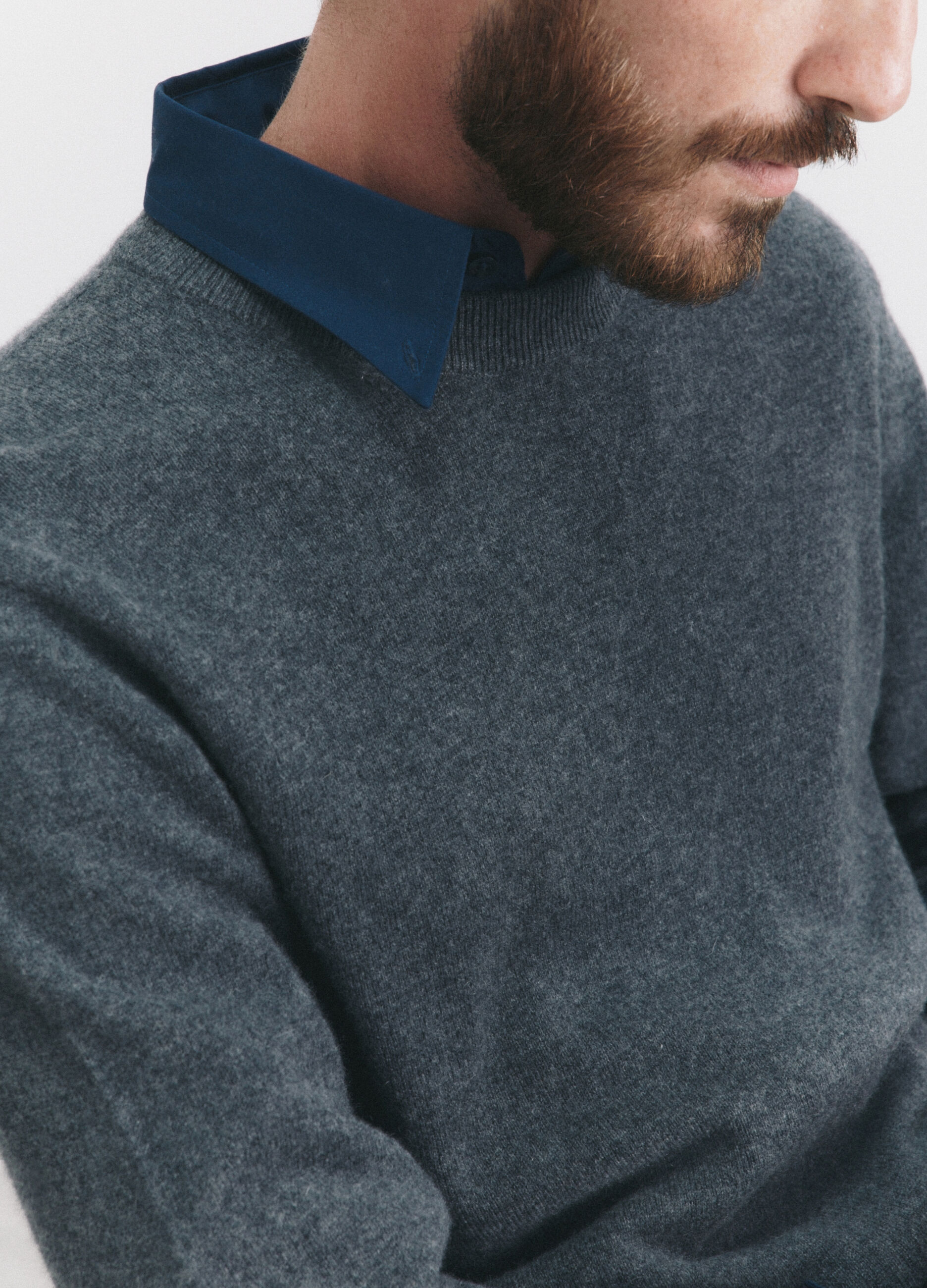 Maglione girocollo in cashmere uomo