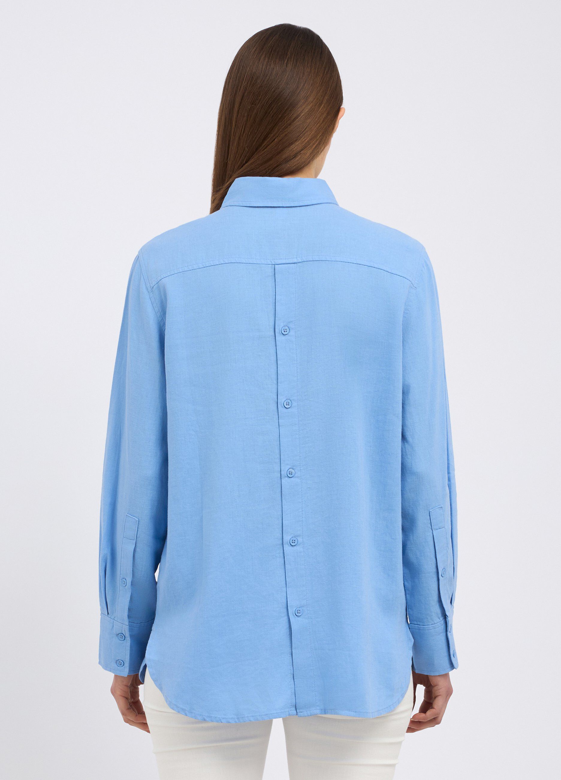 Camicia in misto lino donna_1