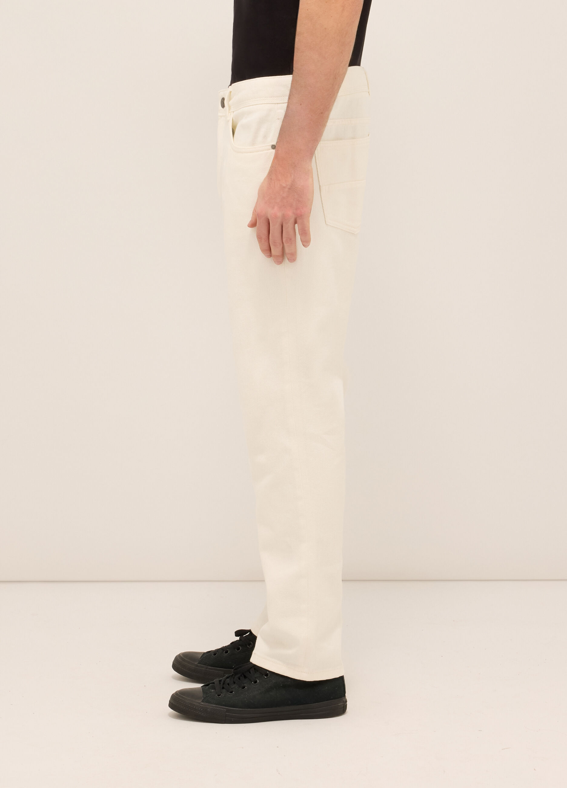 Pantalone 5 tasche in twill di cotone uomo